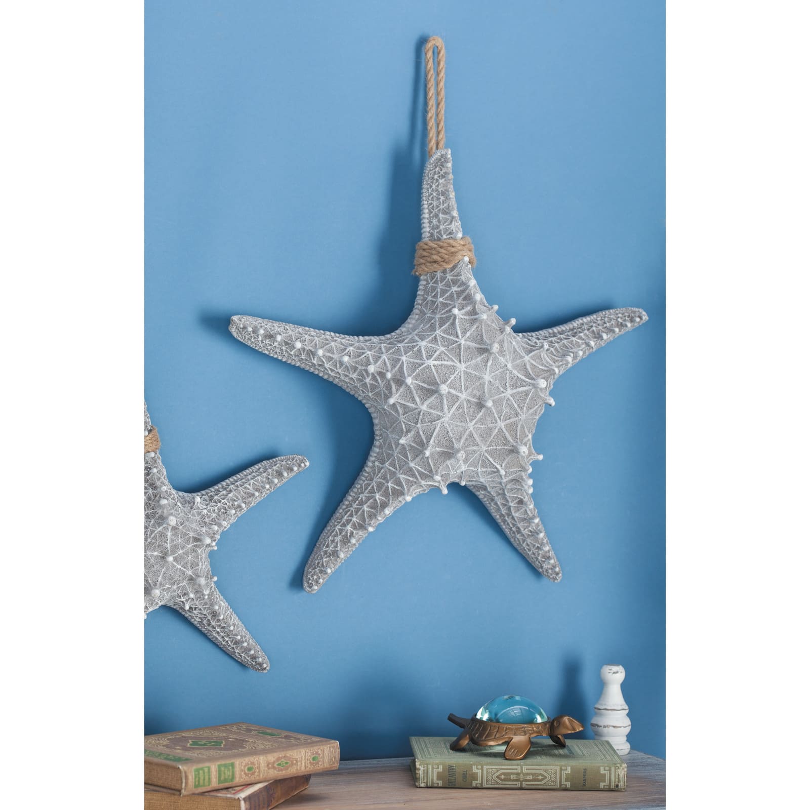 Dark Grey Coastal Polystone Wall Decor, 20" x 20"
