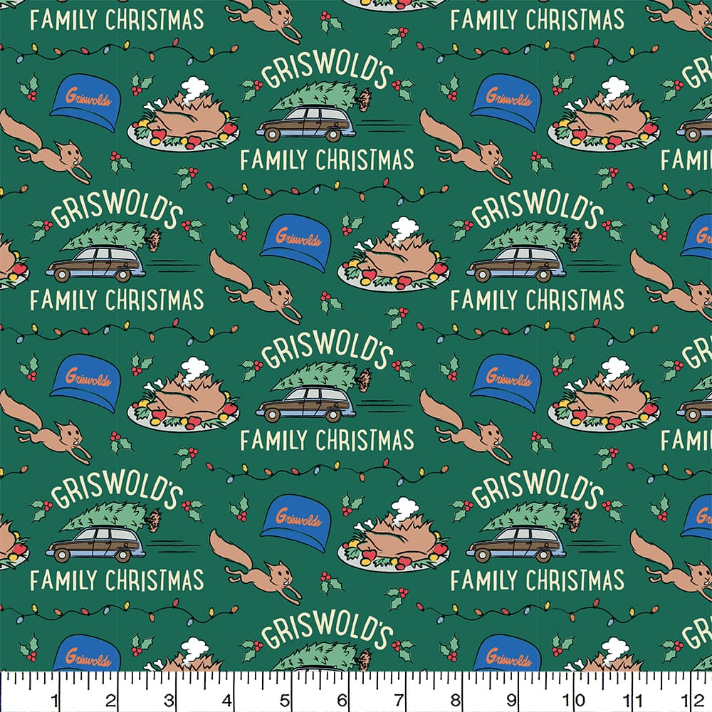 National Lampoon's Green Christmas Vacation Cotton Quilting Fabric