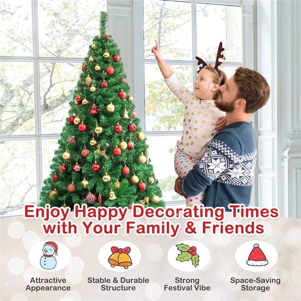 Costway 7ft. Unlit Artificial Christmas Tree
