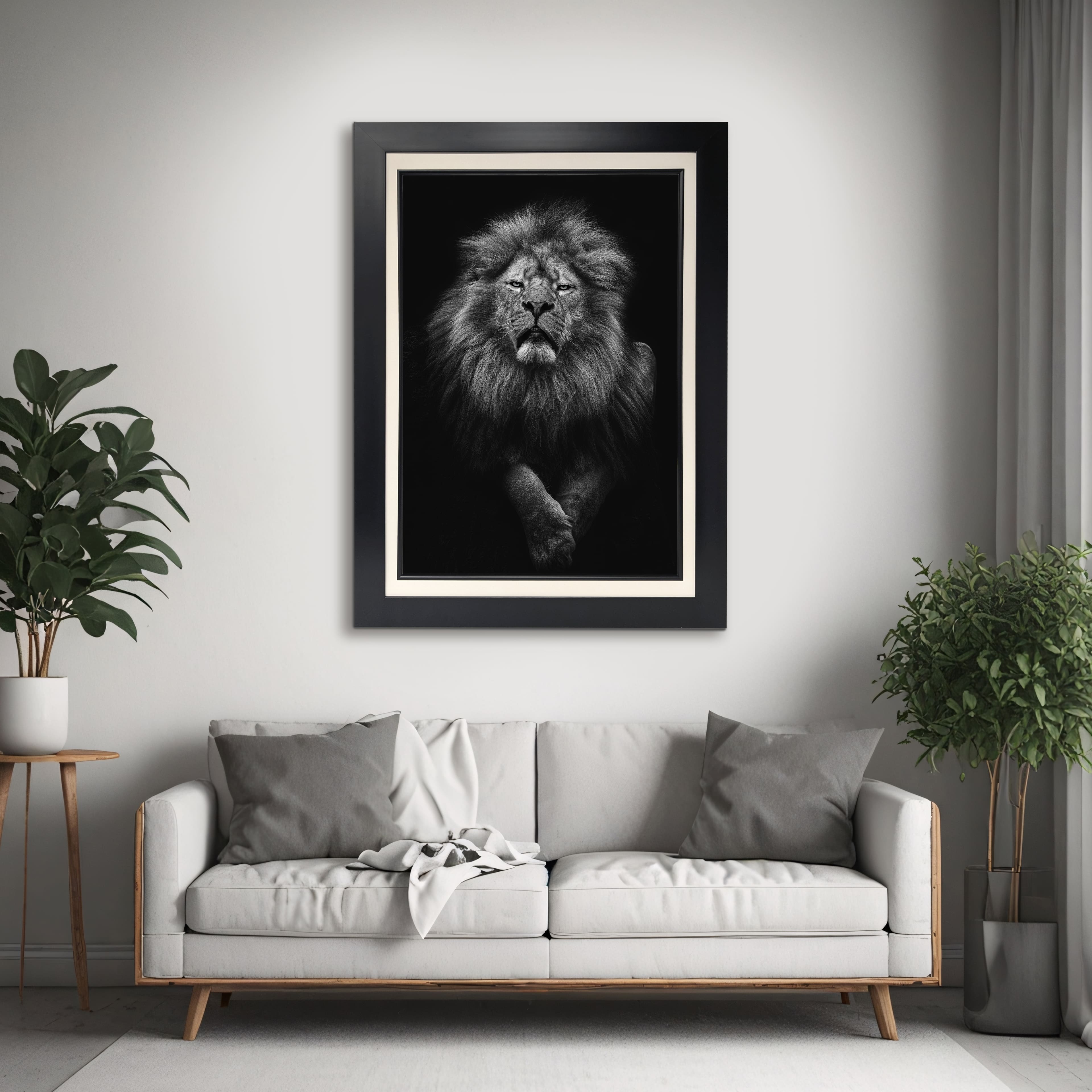 Home Black Flat Frame with Beveled Mat by Studio Décor®