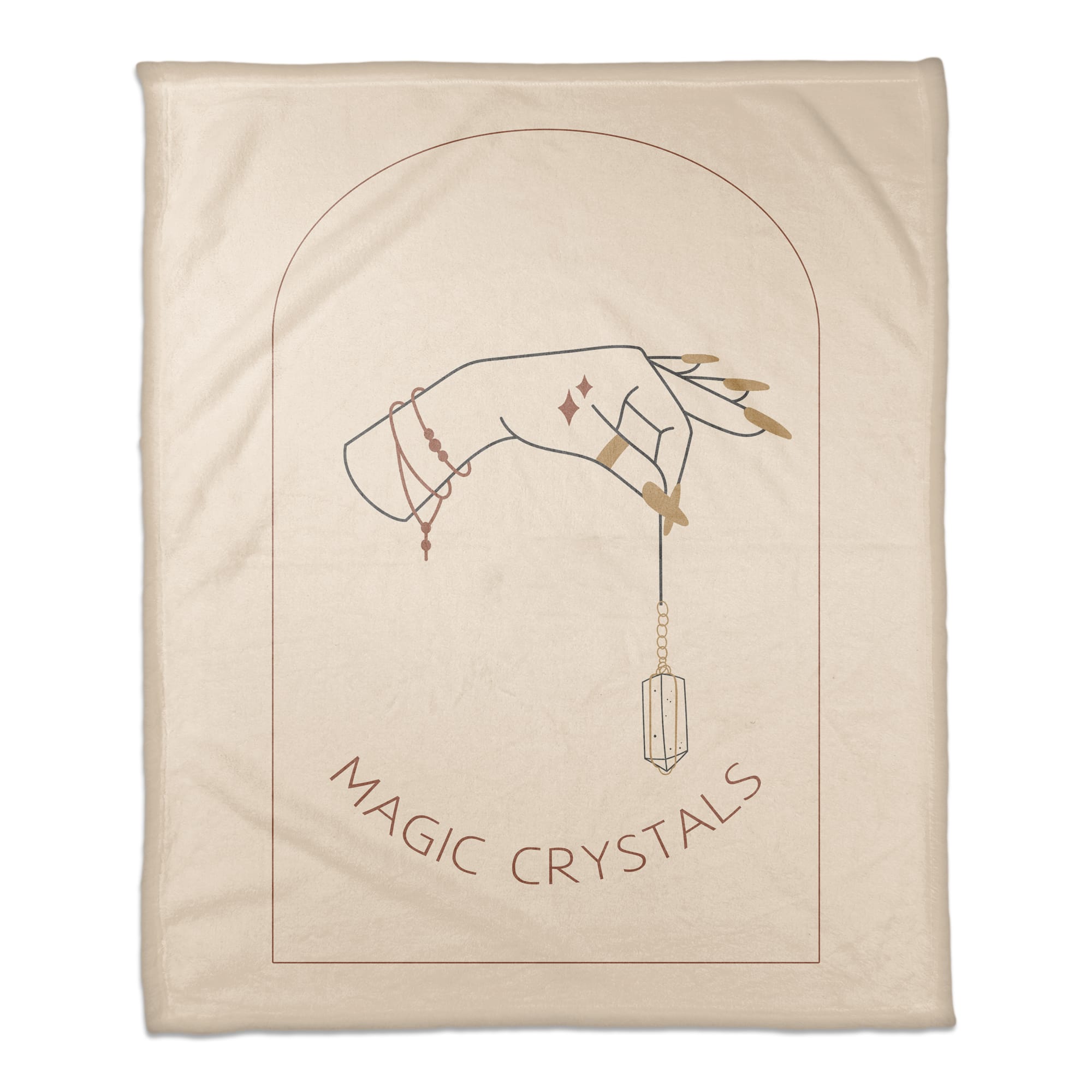 Magic Crystals Hand 2 50" x 60" Coral Fleece Blanket