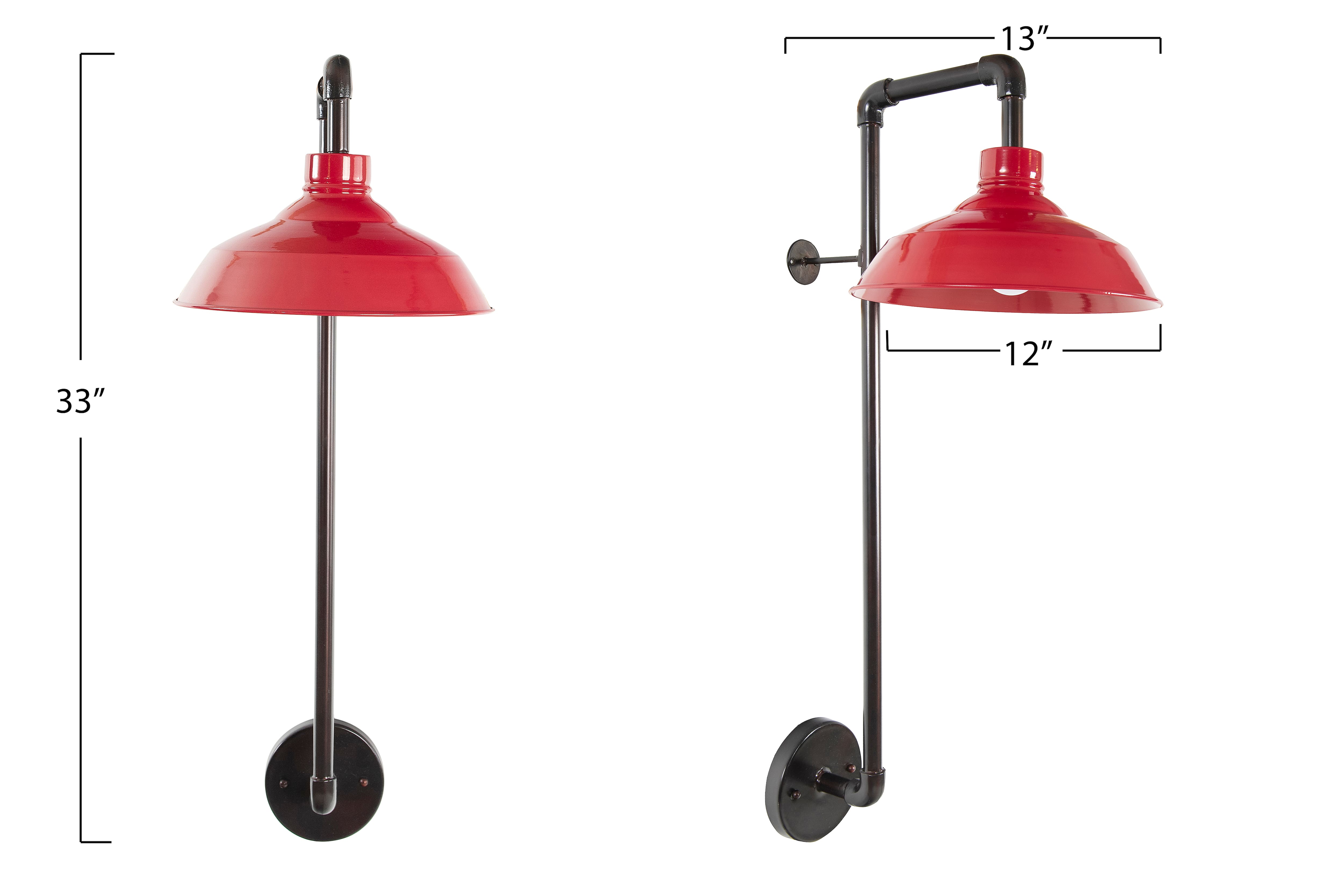 Hello Honey® 33" Metal Wall Sconce with Round Shade