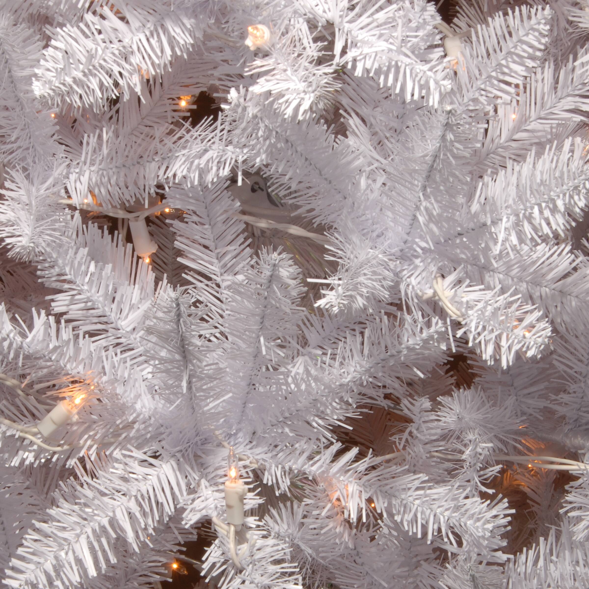 9ft. Pre-Lit Kingswood White Fir Artificial Christmas Tree, Clear Lights