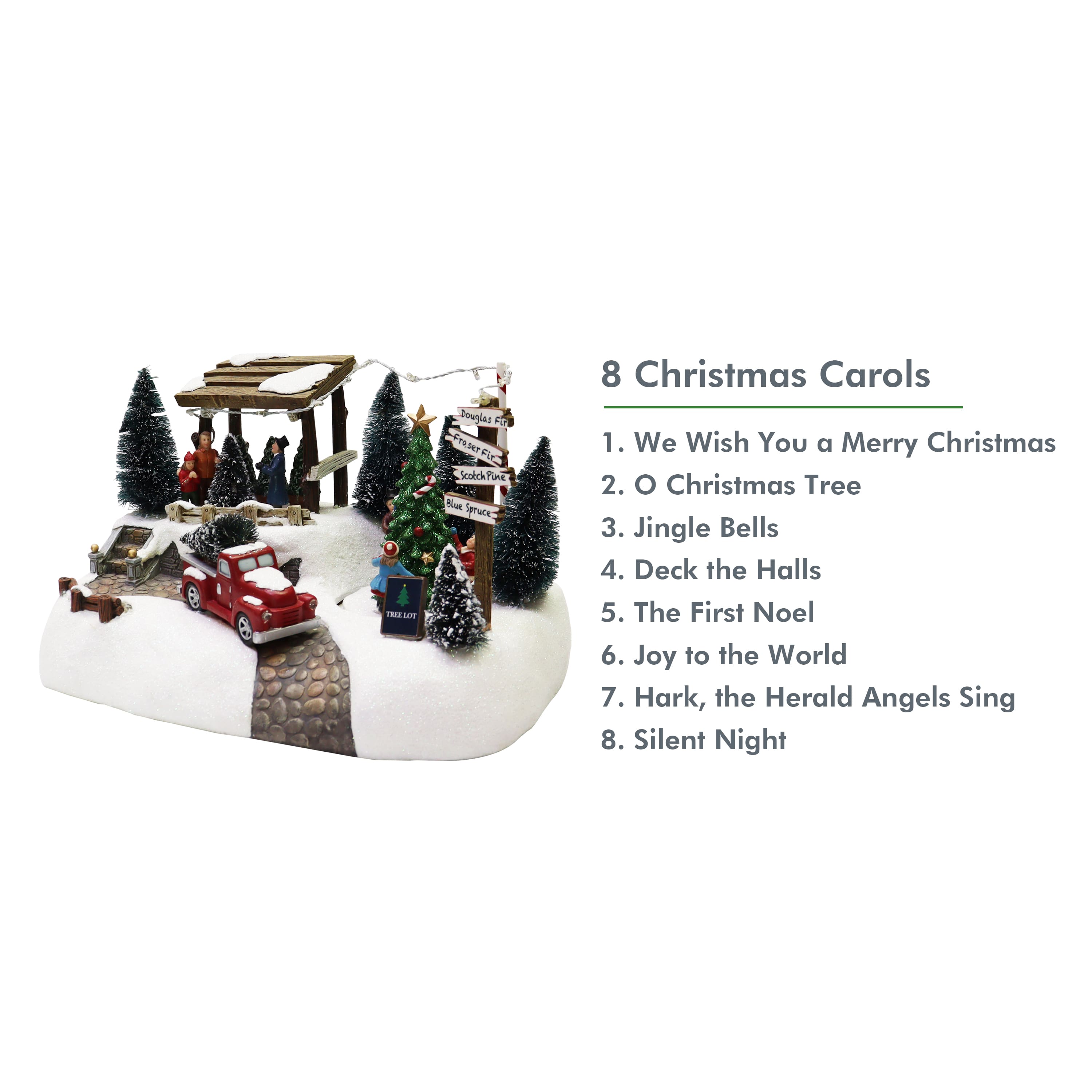 7" Tree Lot with LED Lights & Music