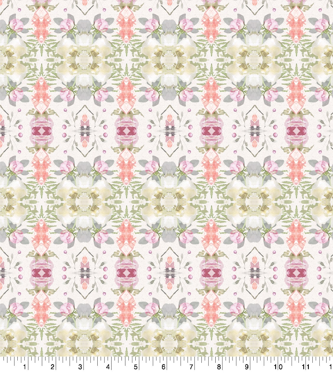 Suzanne Nicoll Mirrored Geometric Cotton Fabric