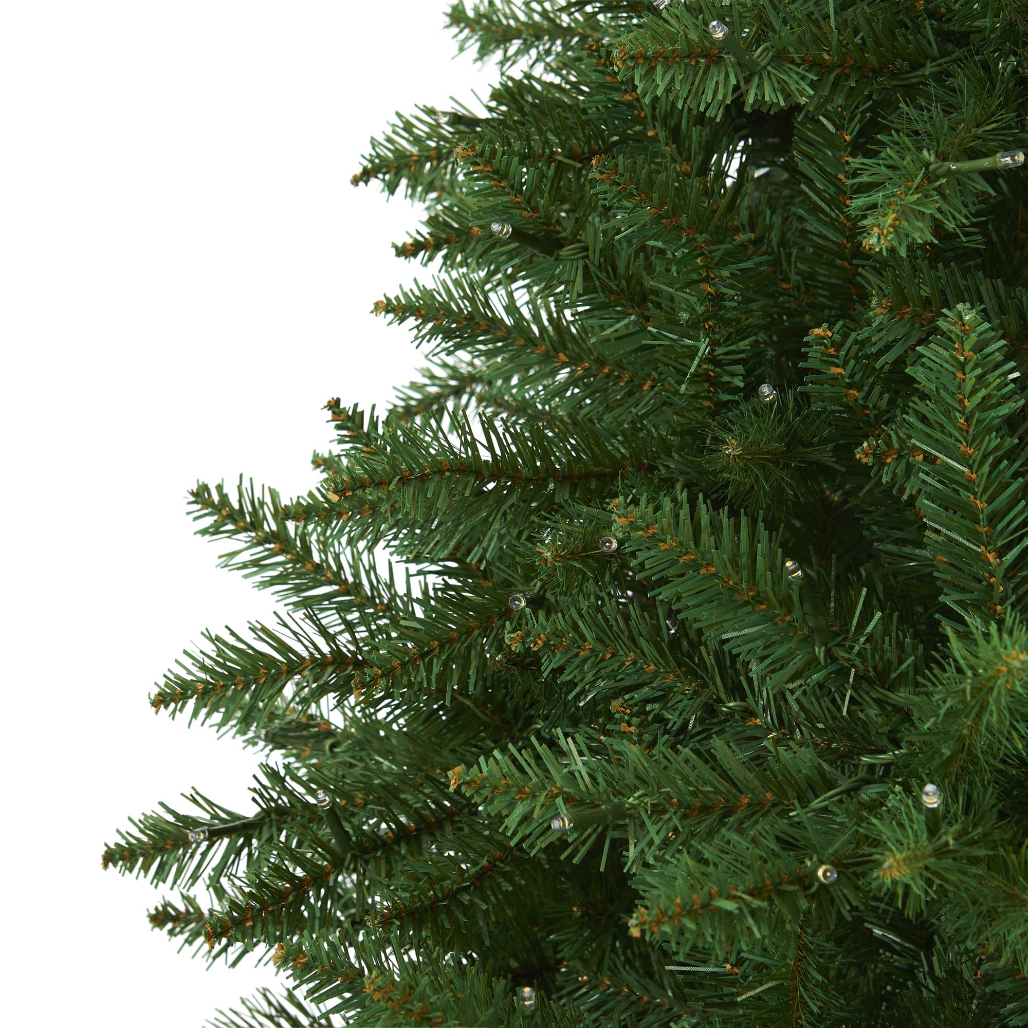 7.5ft. Pre-Lit Green Valley Fir Artificial Christmas Tree with Clear LED Lights