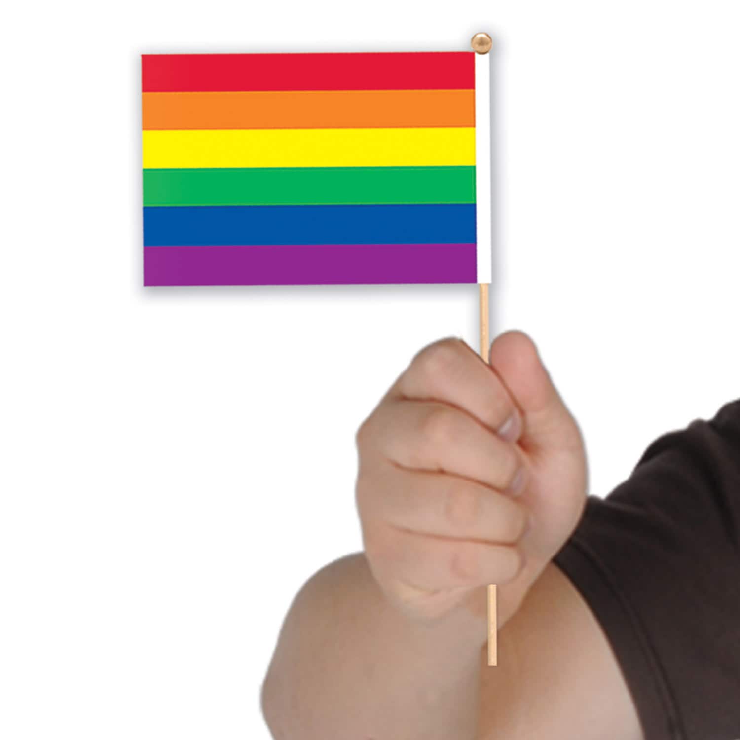 Beistle 4" x 6" Rainbow Fabric Flags, 12ct.