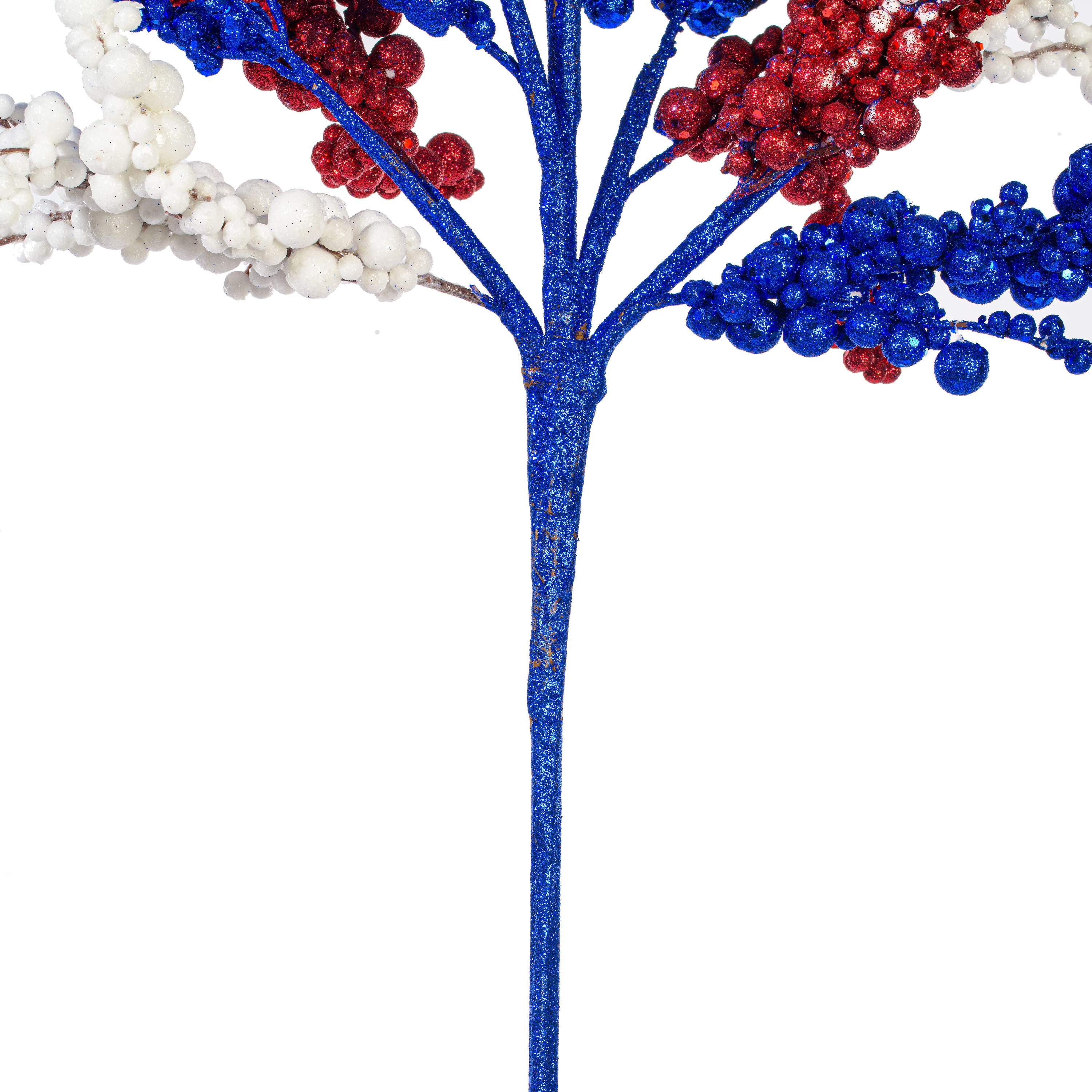 32" Red, White & Blue Cluster Berry Spray