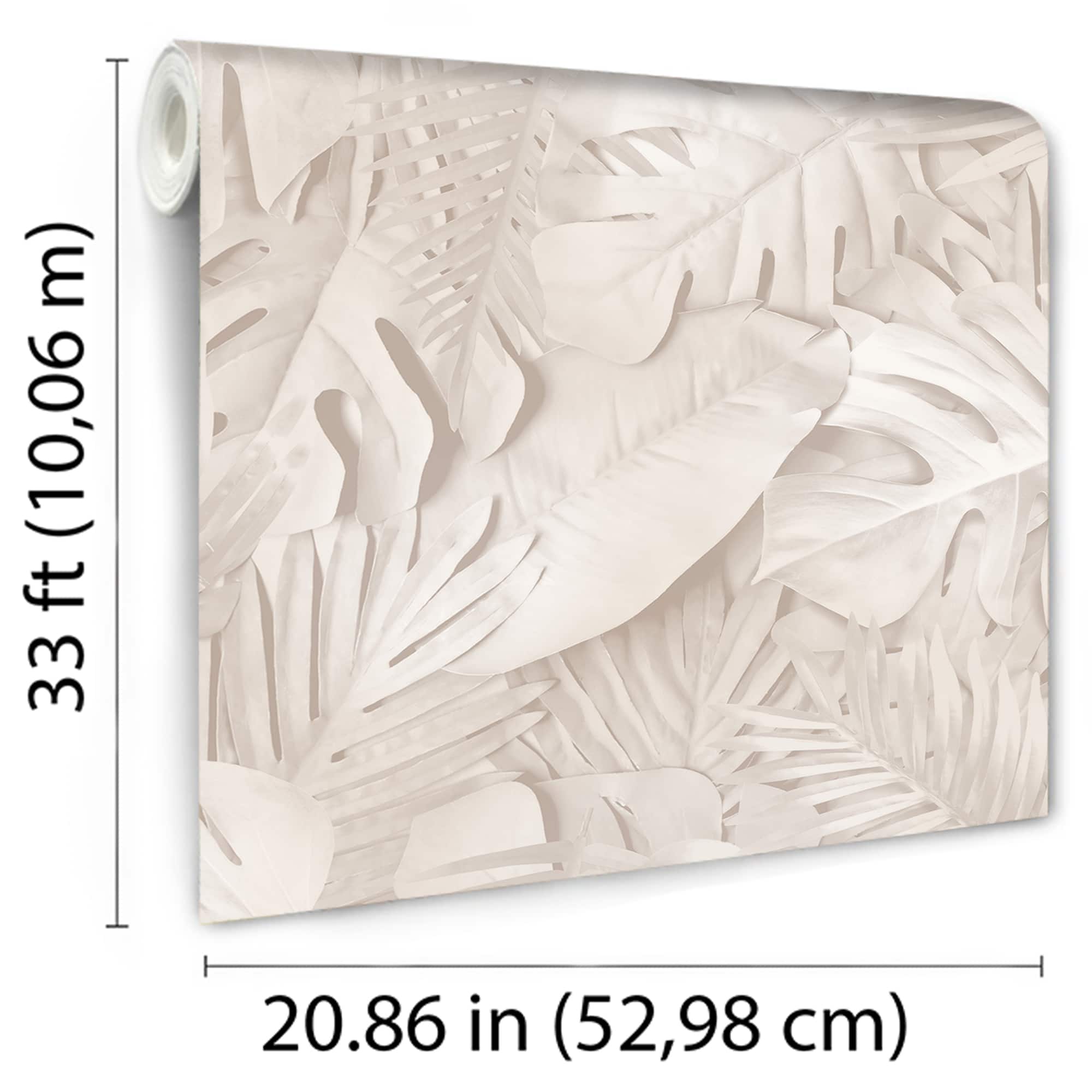 Designs Direct Large Photoreal Tropical Leaves Wallpaper