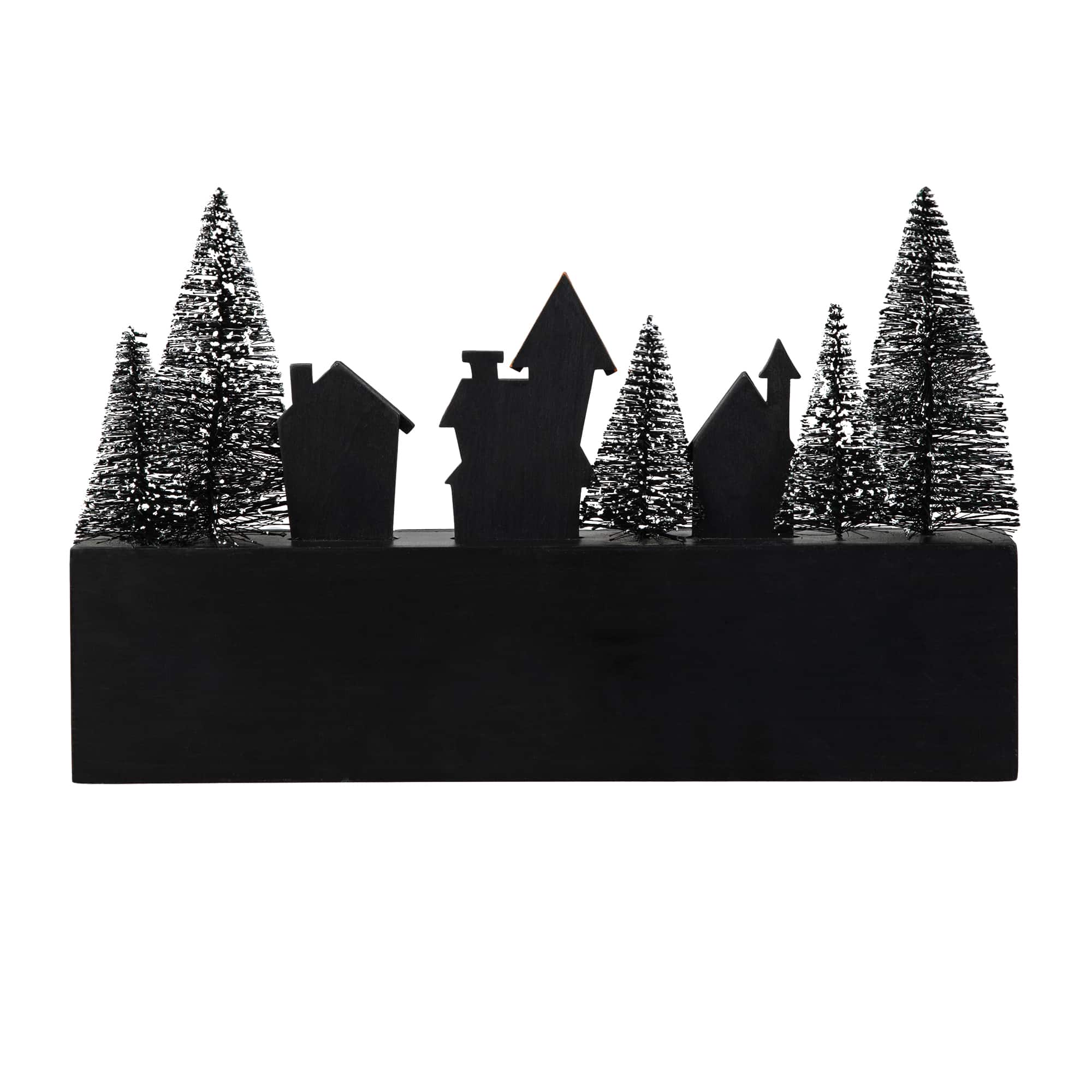 Glitzhome® 14" Halloween Wood Haunted House Table Sign
