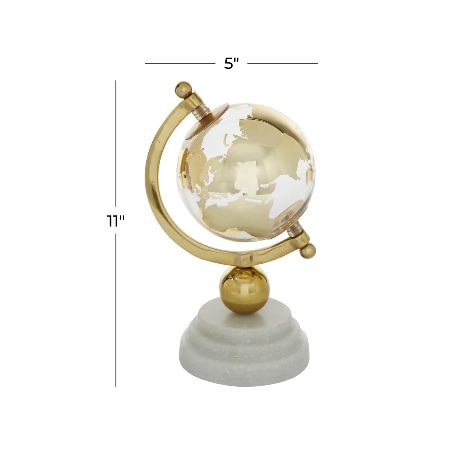11" Gold Ceramic Glam Globe
