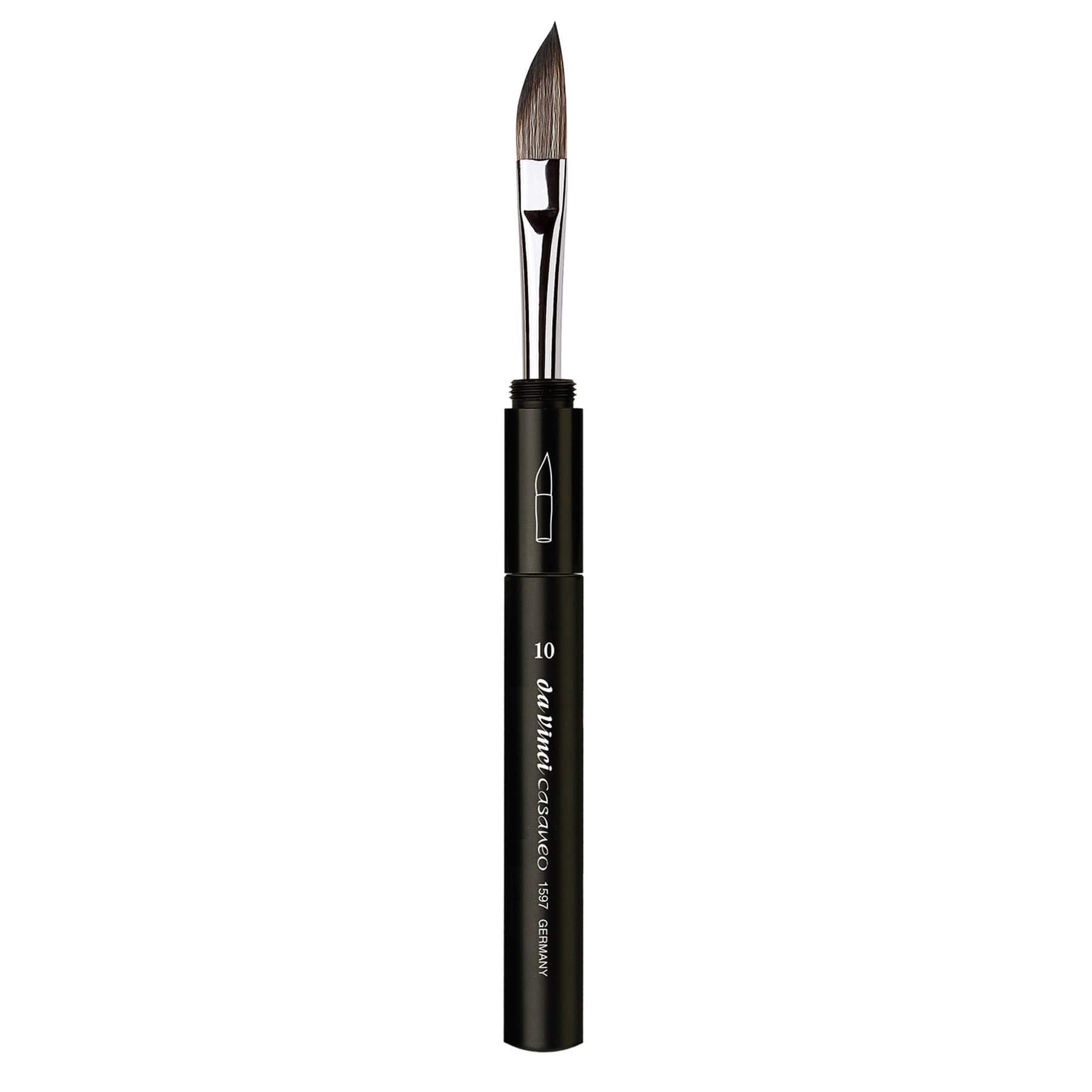 da Vinci CASANEO Series 1597TP Size 10 Synthetic Slanted Edge Travel Pocket Dagger Brush