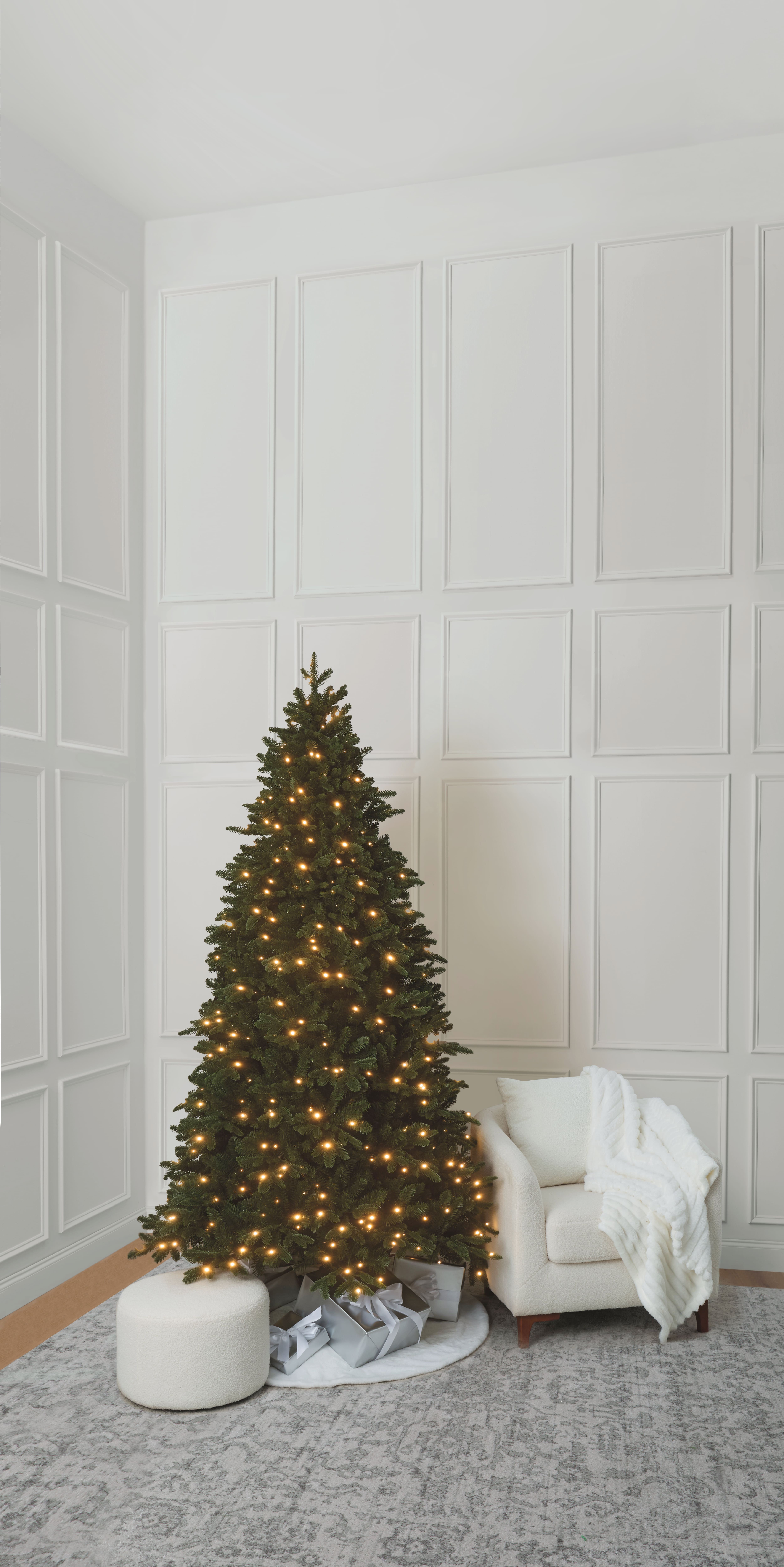 7.5ft. Pre-Lit Harper Spruce Artificial Christmas Tree, Quick Set® LumaColor™ RGBW Color Changing LED Lights by Ashland®
