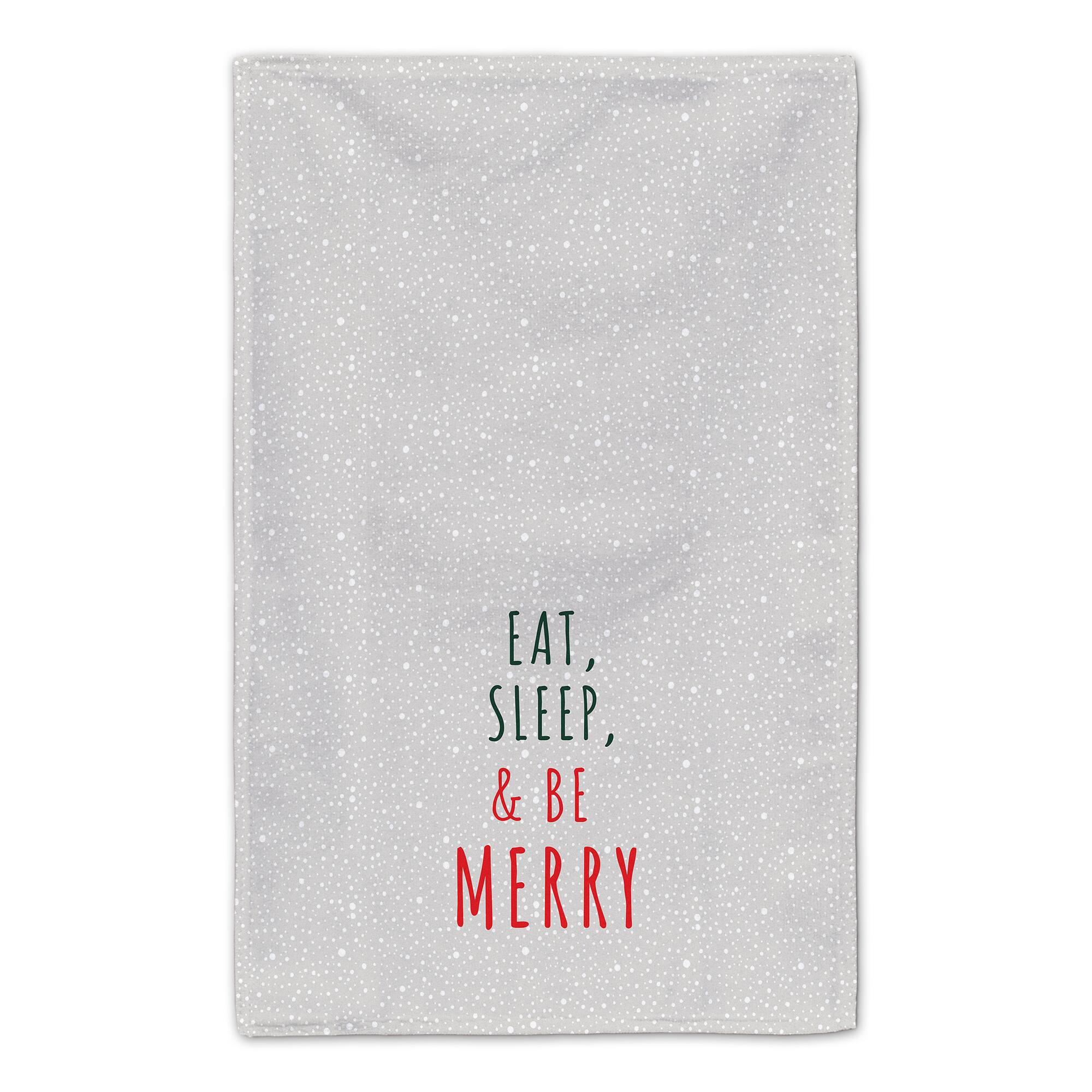 Eat Sleep Be Merry Sloth Tea Towels - Set of 2