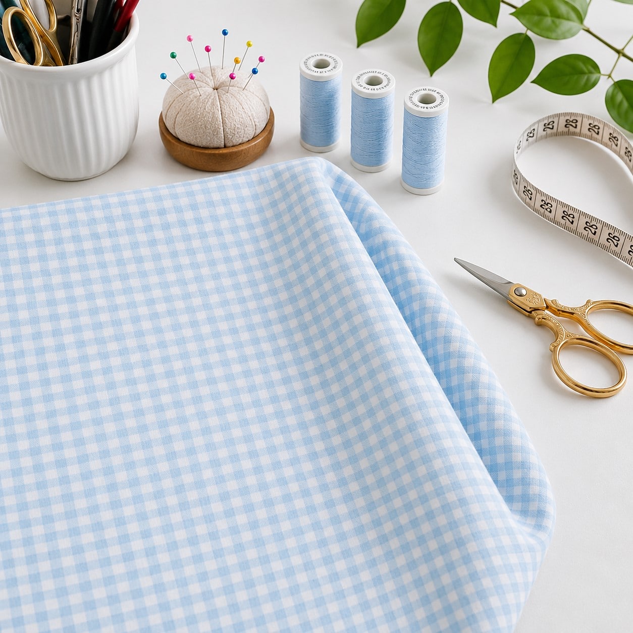 Super Snuggle Blue Plaid Cotton Flannel
