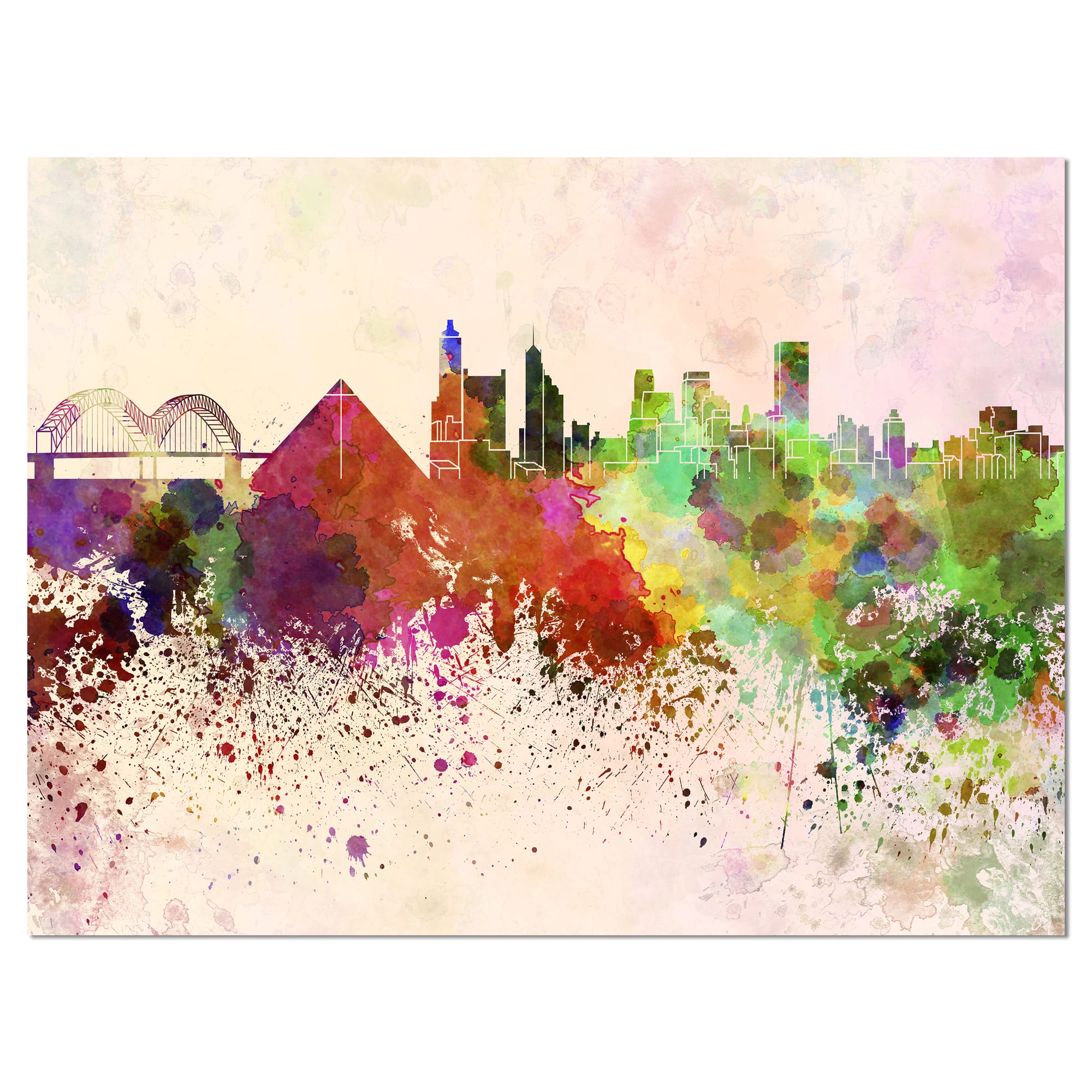 Designart - Memphis Skyline