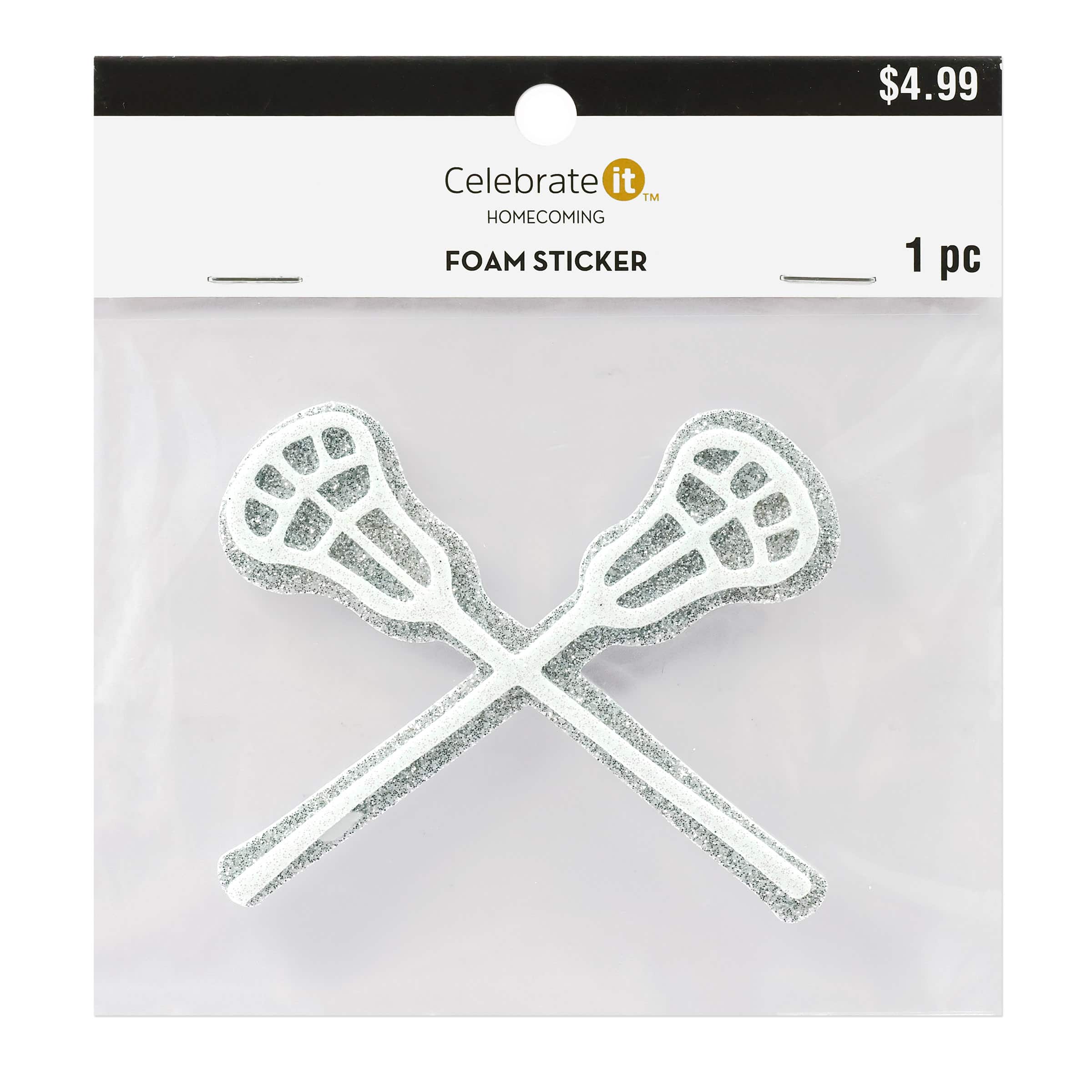 Glitter Lacrosse Foam Sticker by Celebrate It