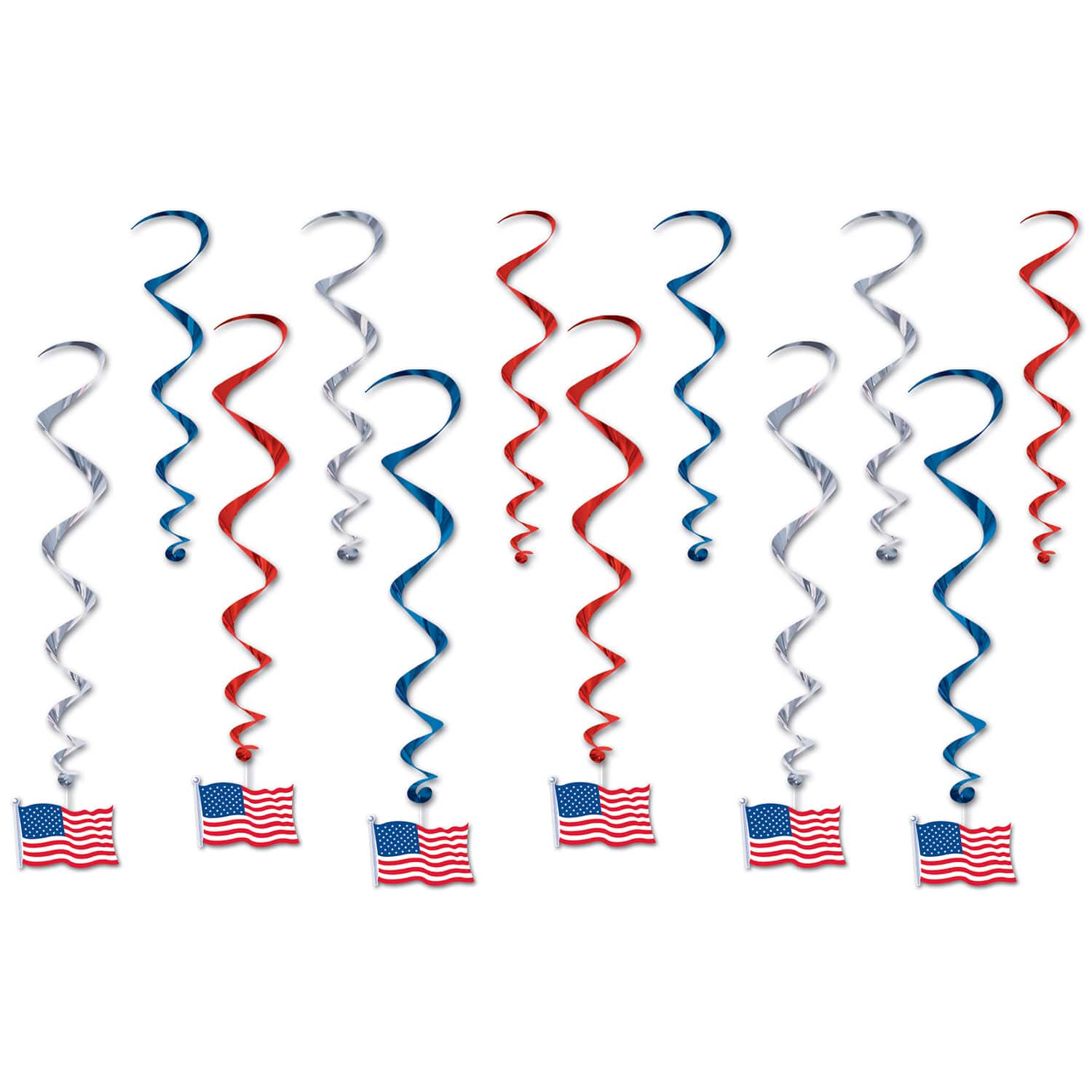 Beistle American Flag Whirls, 12ct.