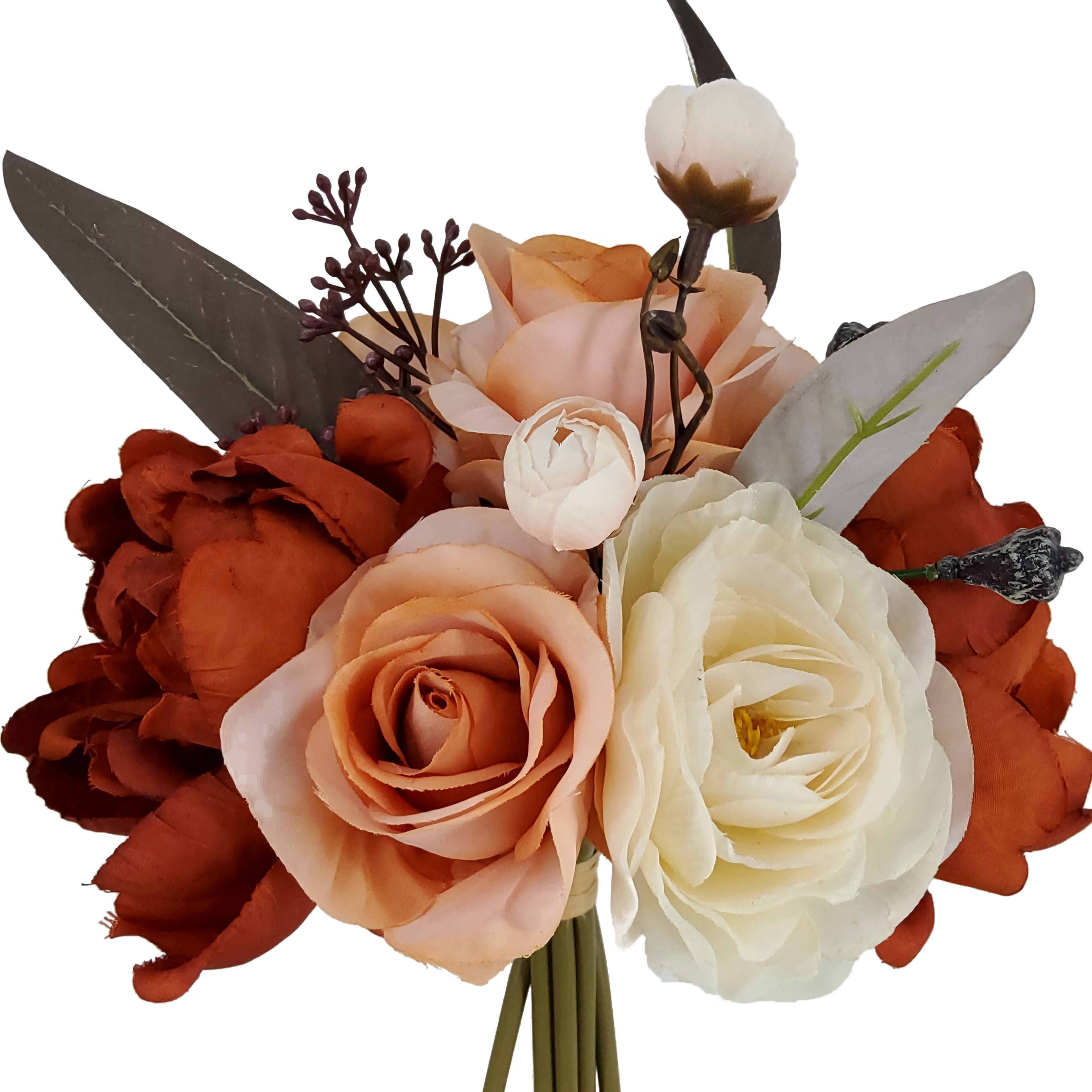 12" Orange Peony & Rose Mix Bouquet by Ashland®