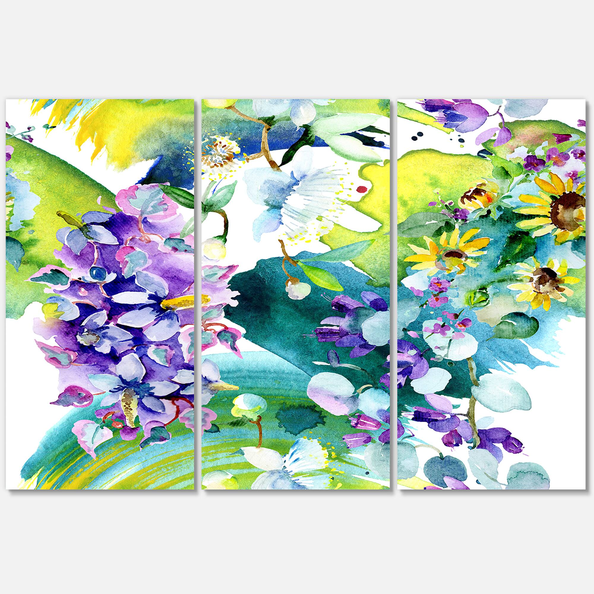Designart - Bouquet of Wildflowers and Sunflowers