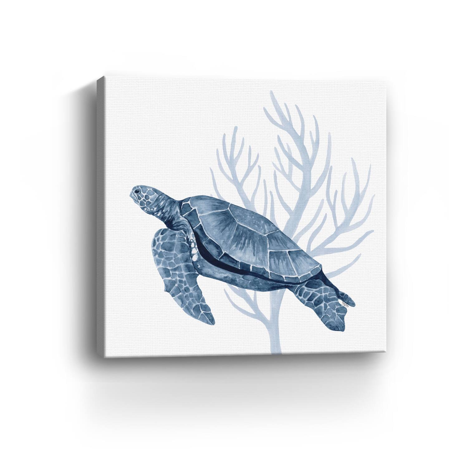 Deep Blue Sea XVIII Gold Canvas Giclee