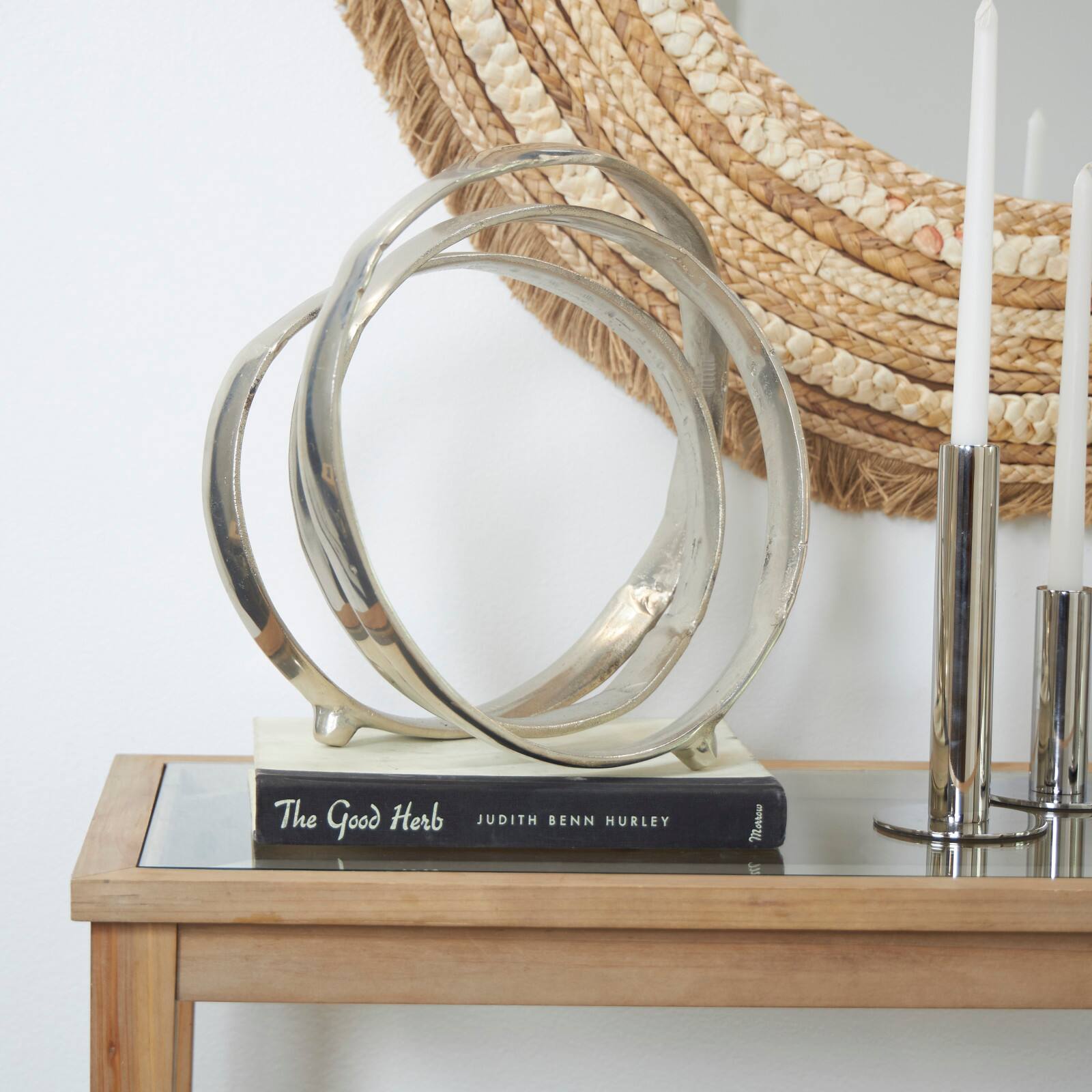 13" Aluminum Looped Abstract Sculpture