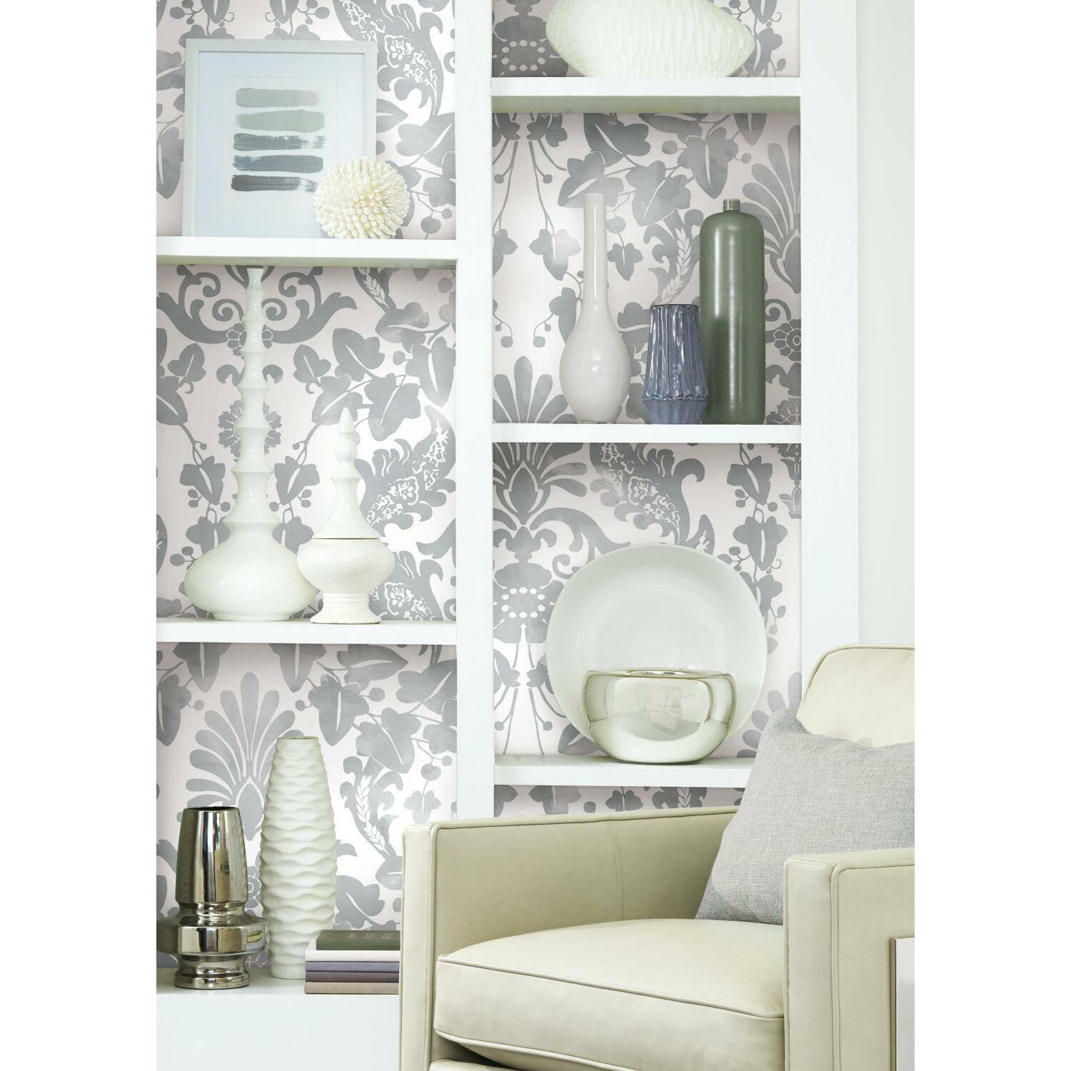 RoomMates Vine Damask Peel & Stick Wallpaper