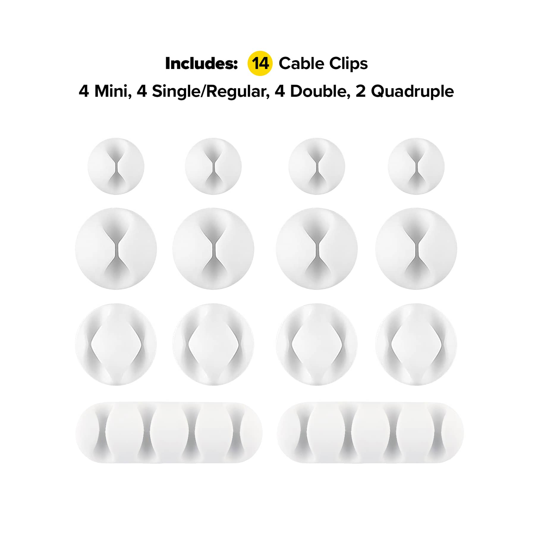 Wrap-It Storage® White Cable Clips