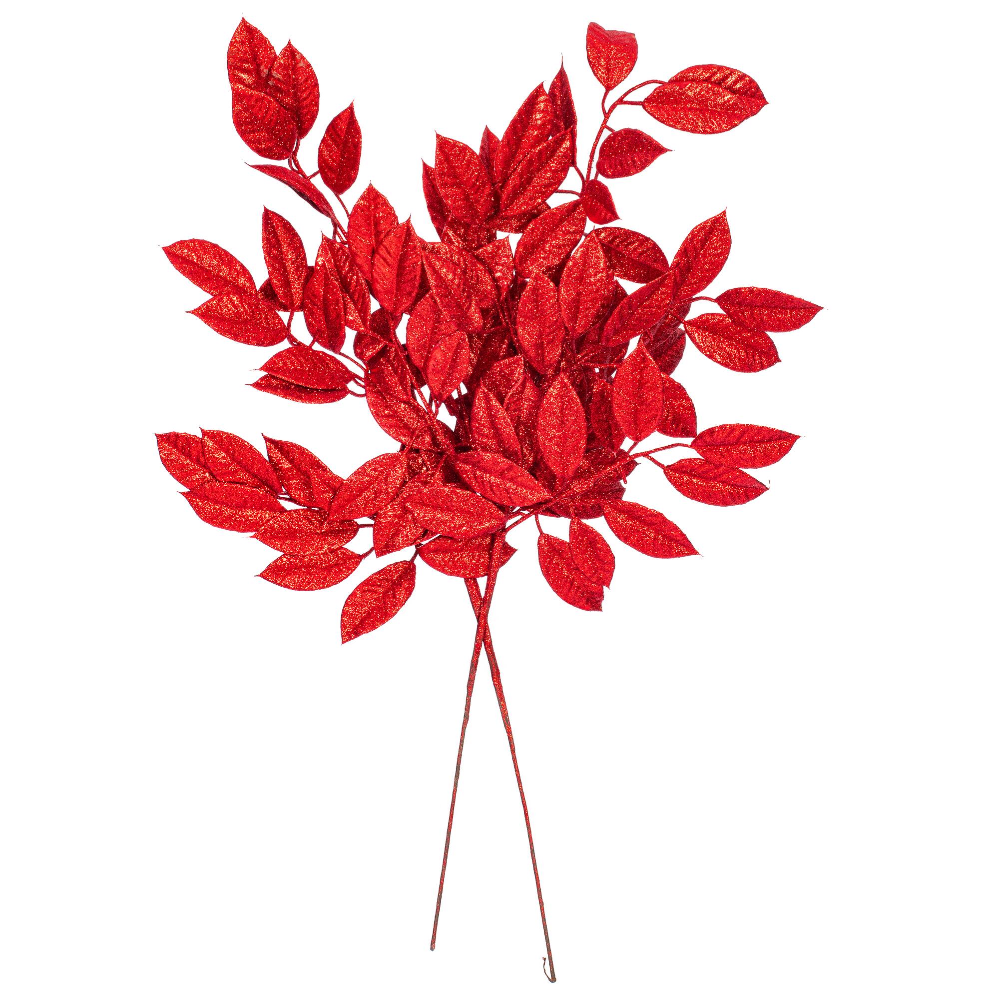 Vickerman 31" Red Artificial Gardenia Glitter Sprays, 2ct.