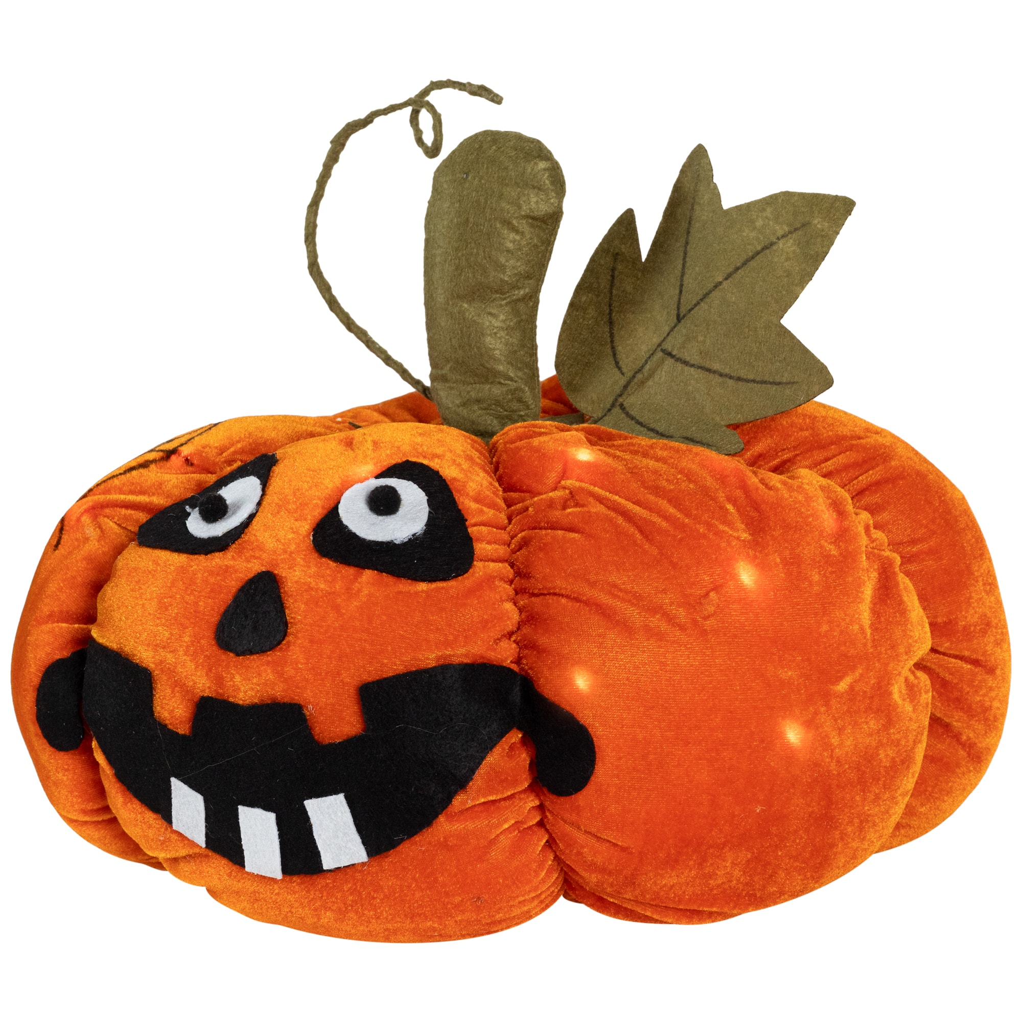 LED Lighted Plush Halloween Jack-o-Lantern Pumpkin