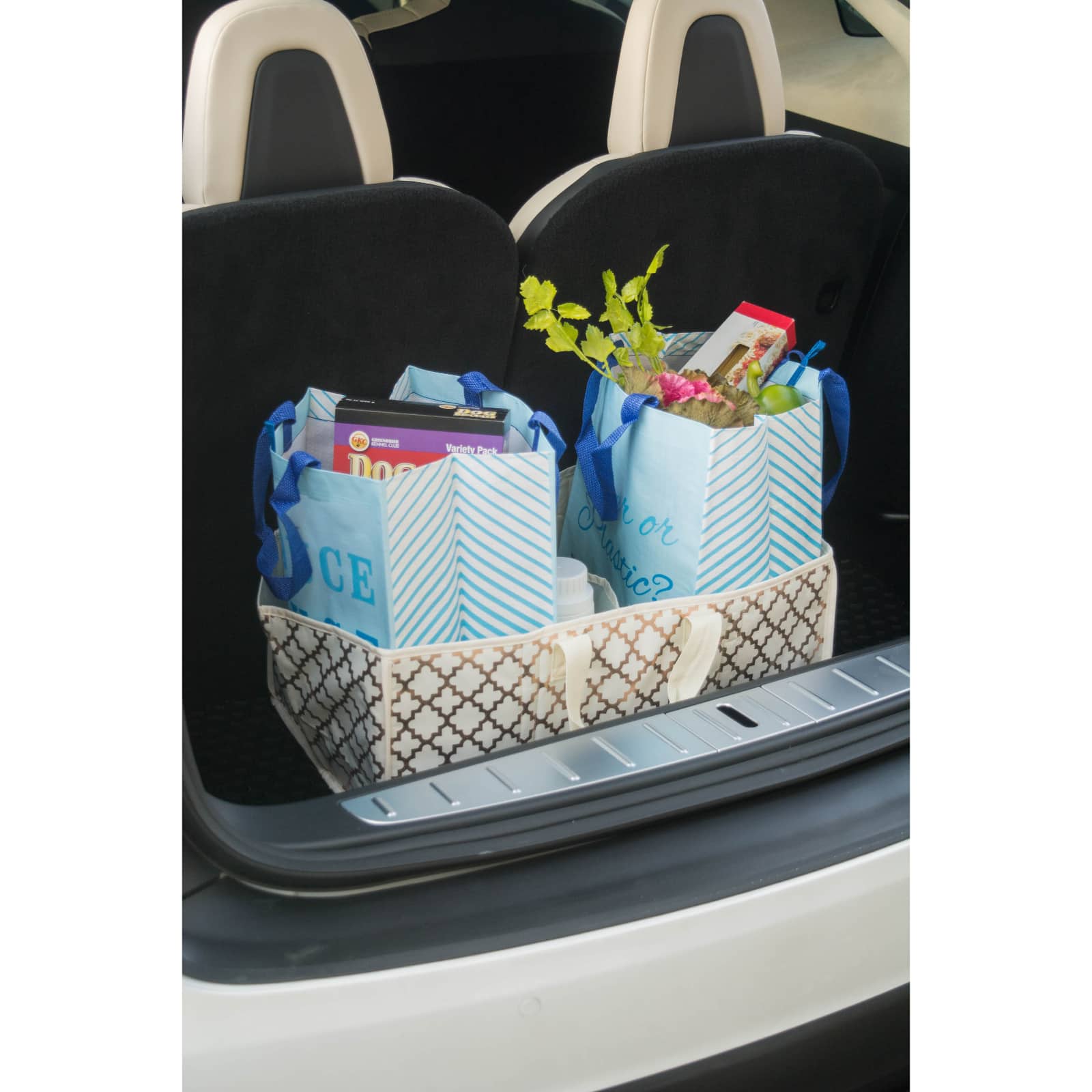 Bronze Polyester Lattice Rectangle All Purpose Storage Tote