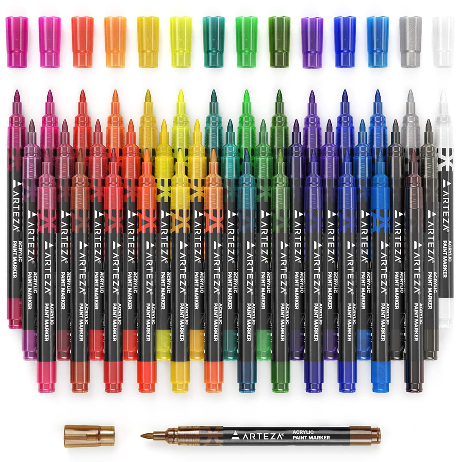 Arteza® Bright Colors Extra Fine Acrylic Paint Marker Set