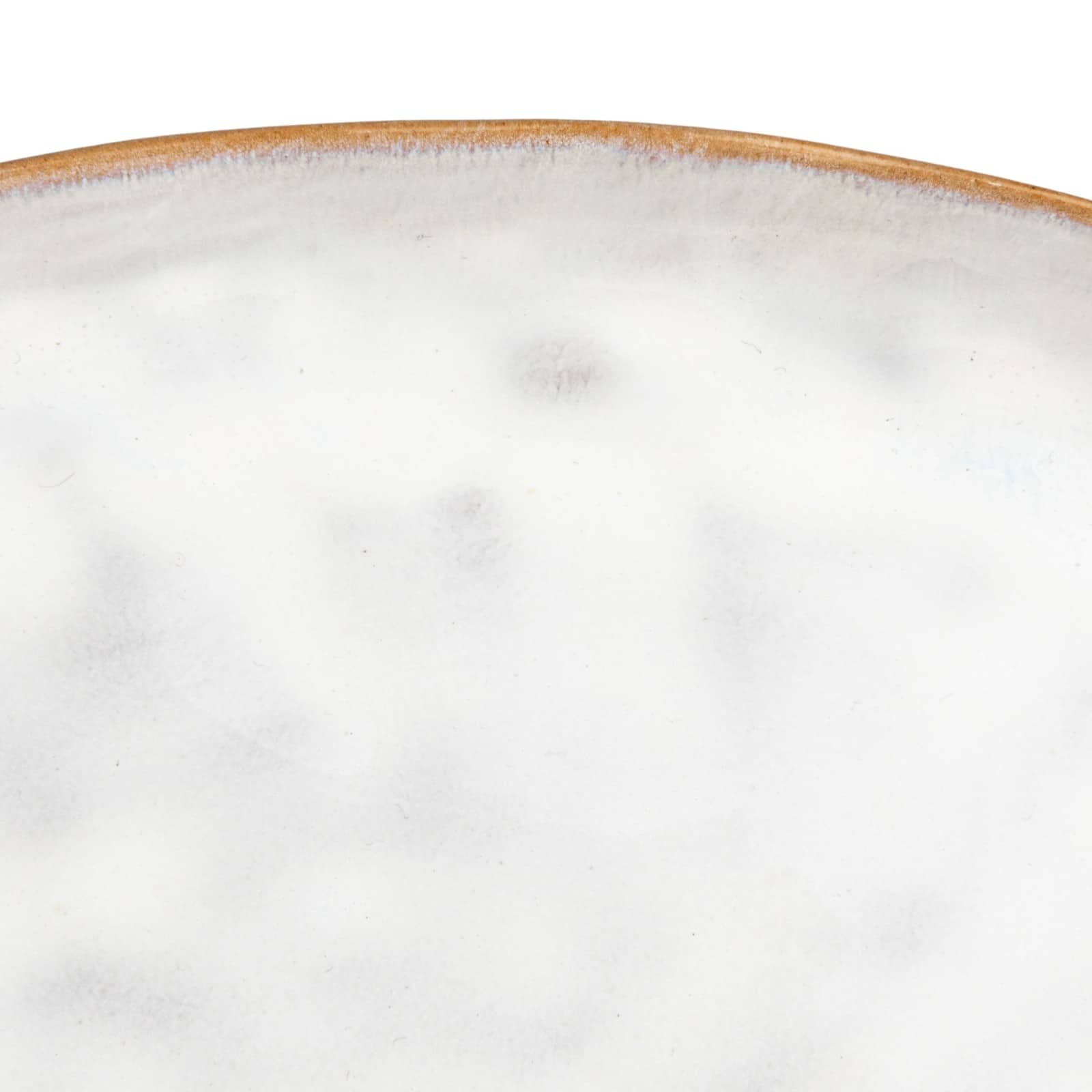 Hello Honey® 13.75" Acacia-Base White Stoneware Elegance Pedestal