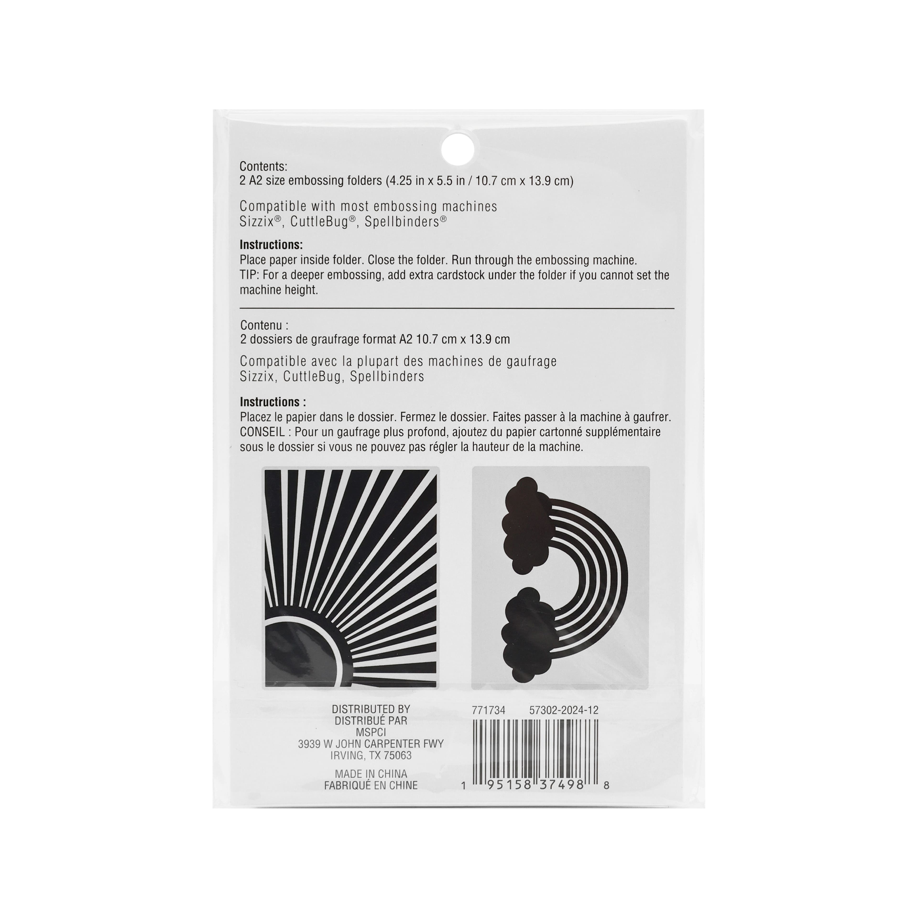 12 Pack: Sun & Rainbow Embossing Folders Set by Recollections™