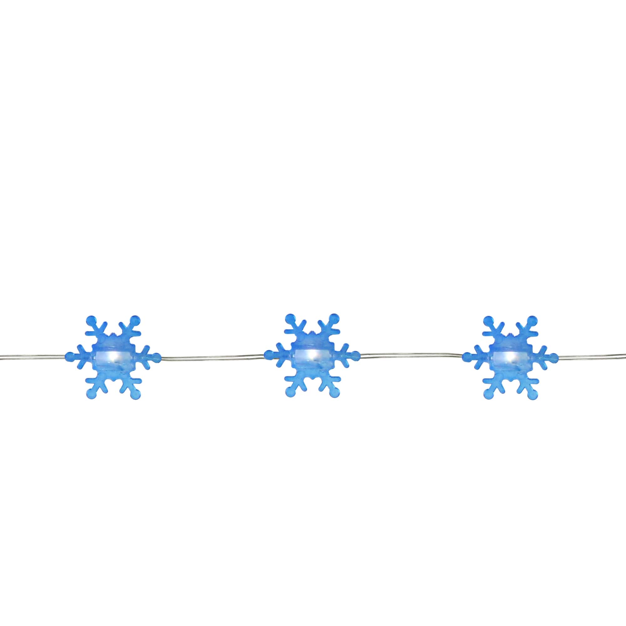 20ct. Blue Snowflake LED Christmas Fairy String Lights