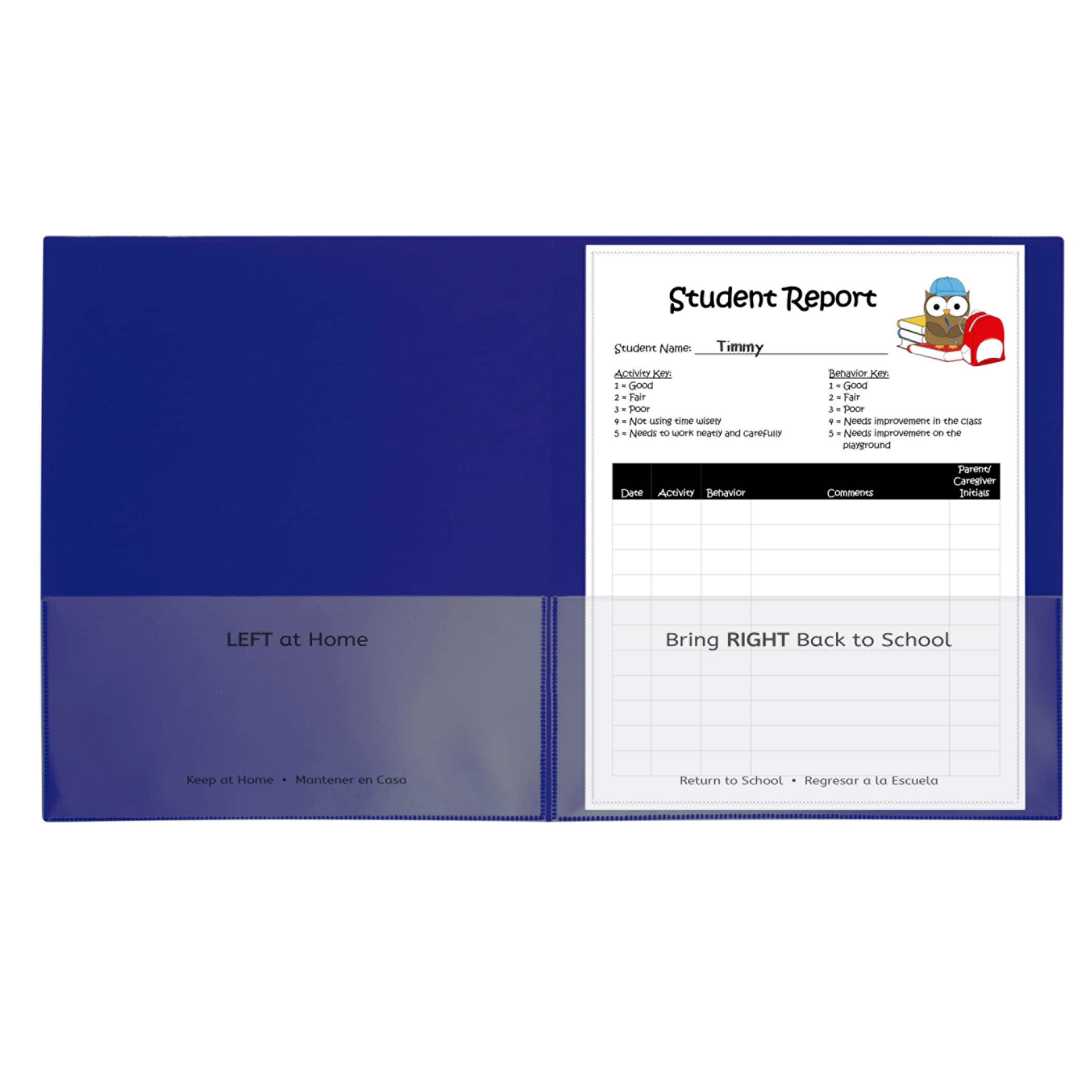 6 Packs: 25 ct. (150 total) C-Line® Blue Classroom Connector™ School-To-Home Folders