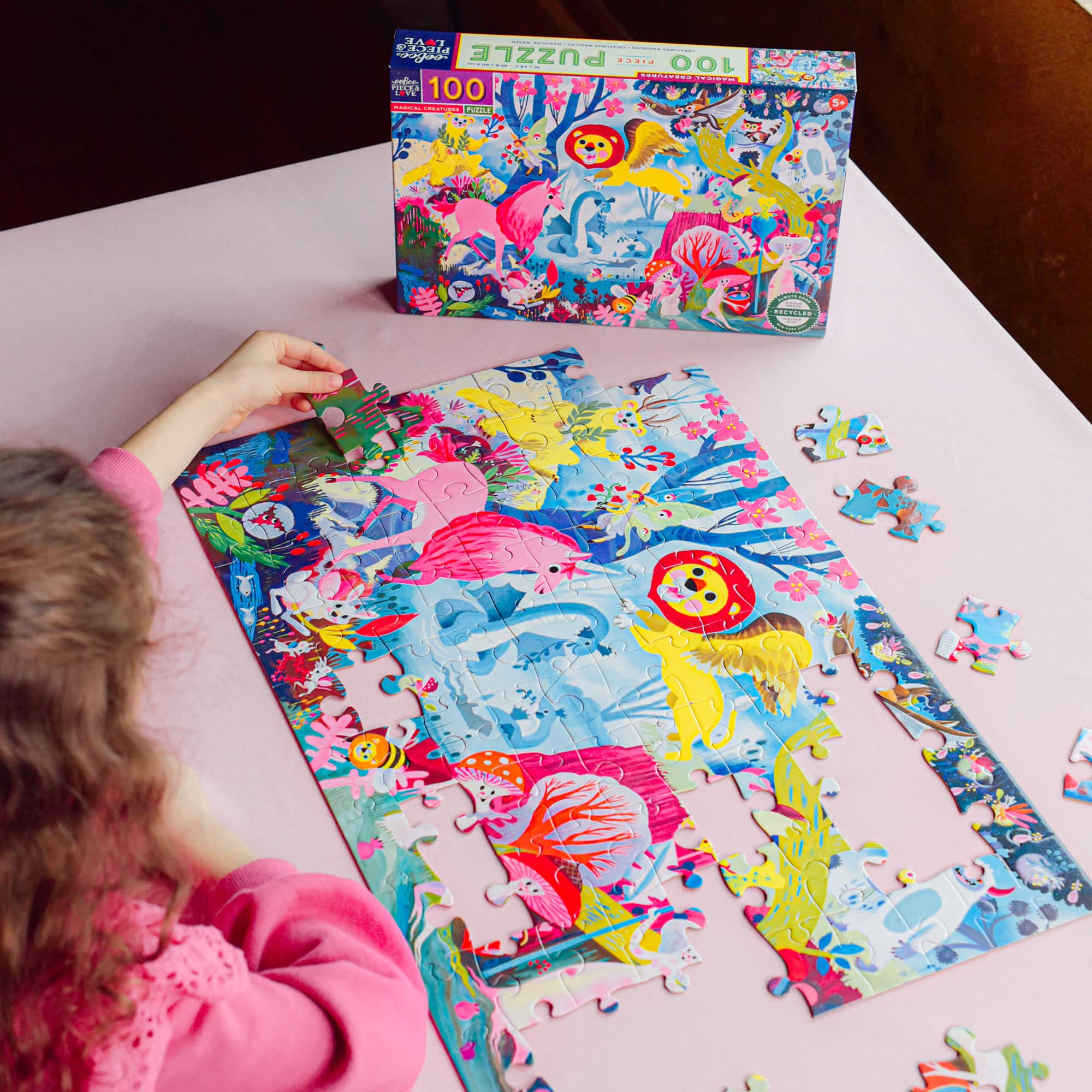eeBoo Magical Creatures 100 Piece Puzzle