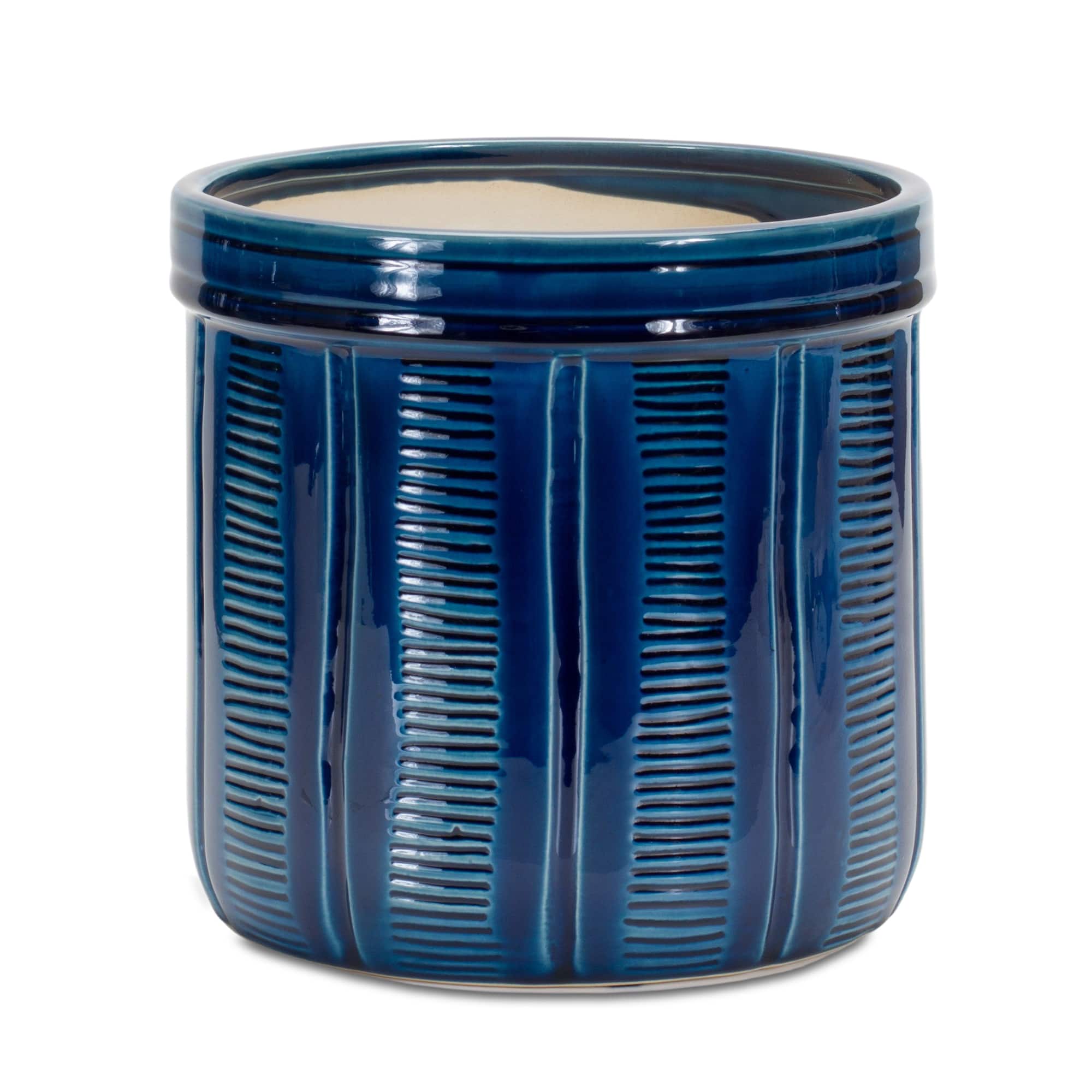 Navy Terra Cotta Pot Set