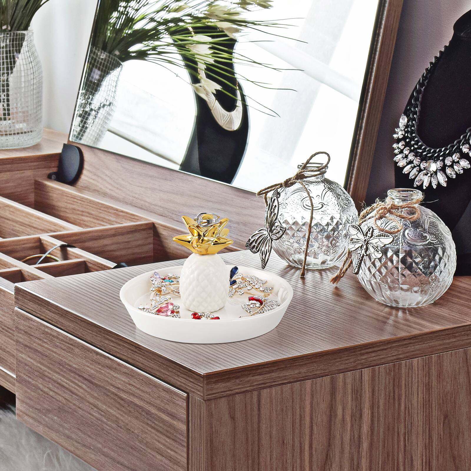 NEX™ 6" Pineapple Ceramic Jewelry Holder