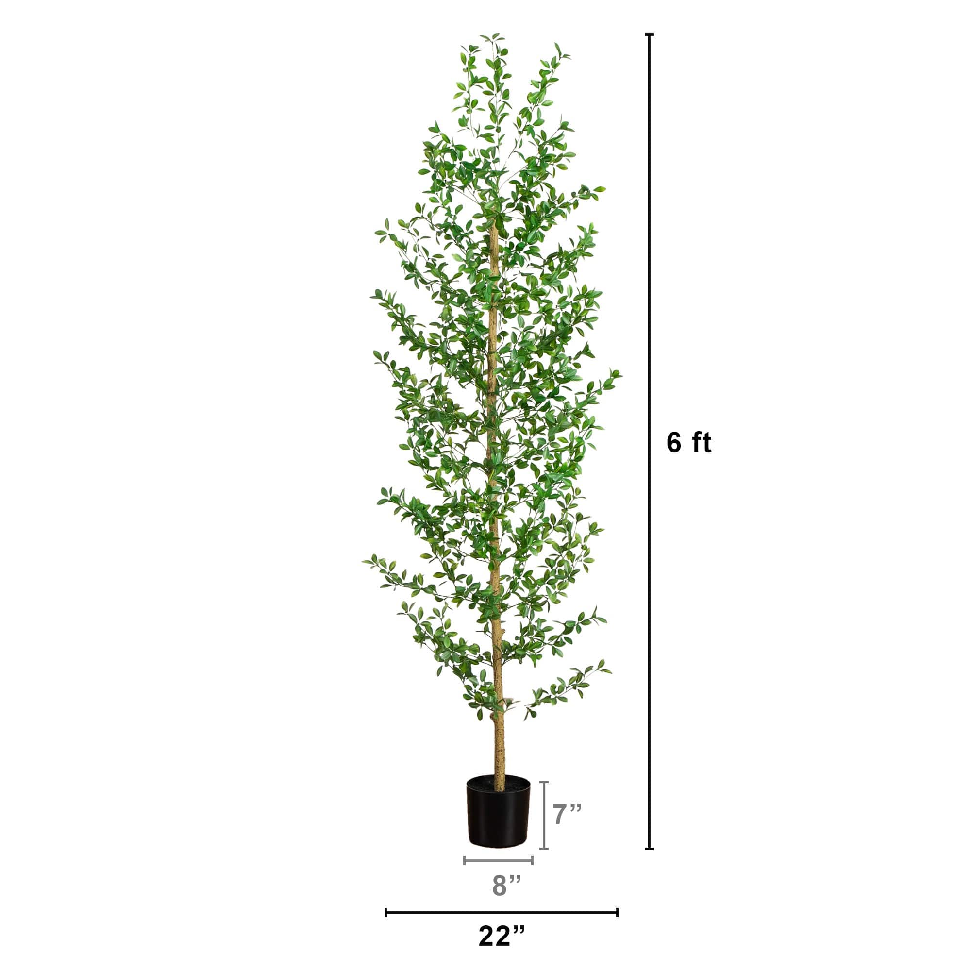 6ft. Artificial Shady Lady Black Olive Tree
