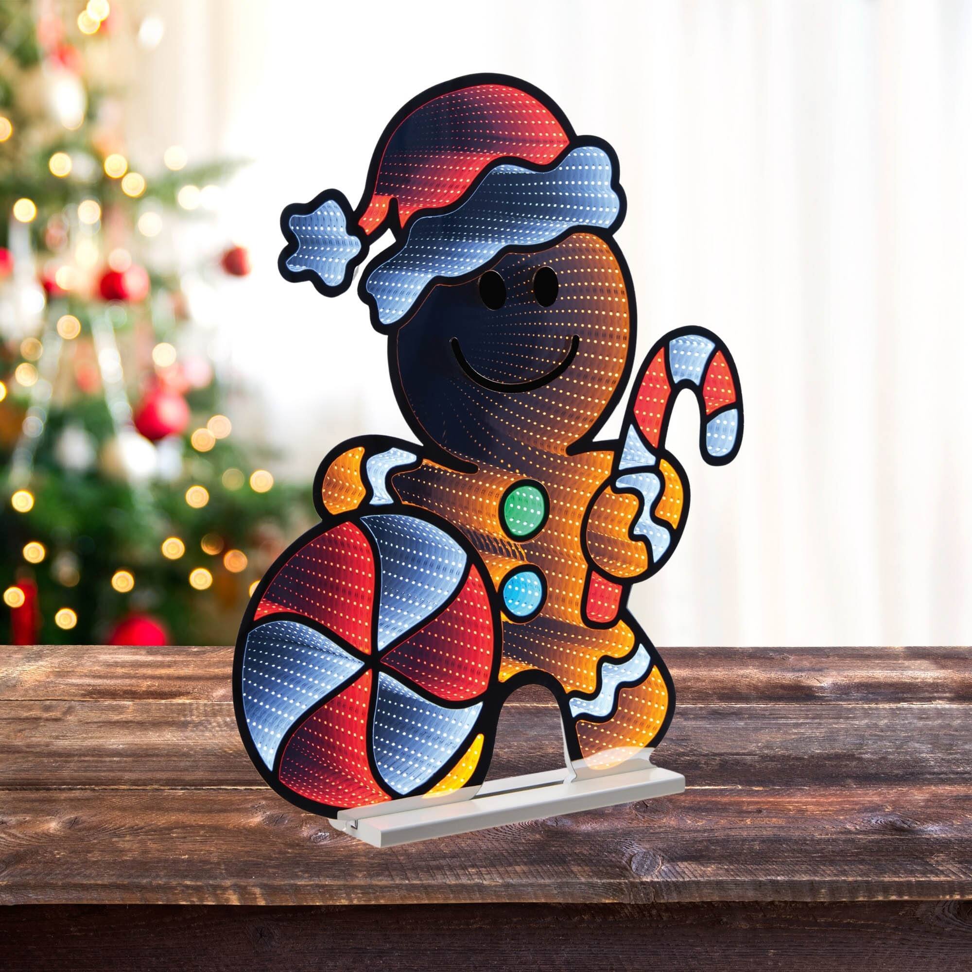 31" Peppermint Gingerbread Man EkkoLight