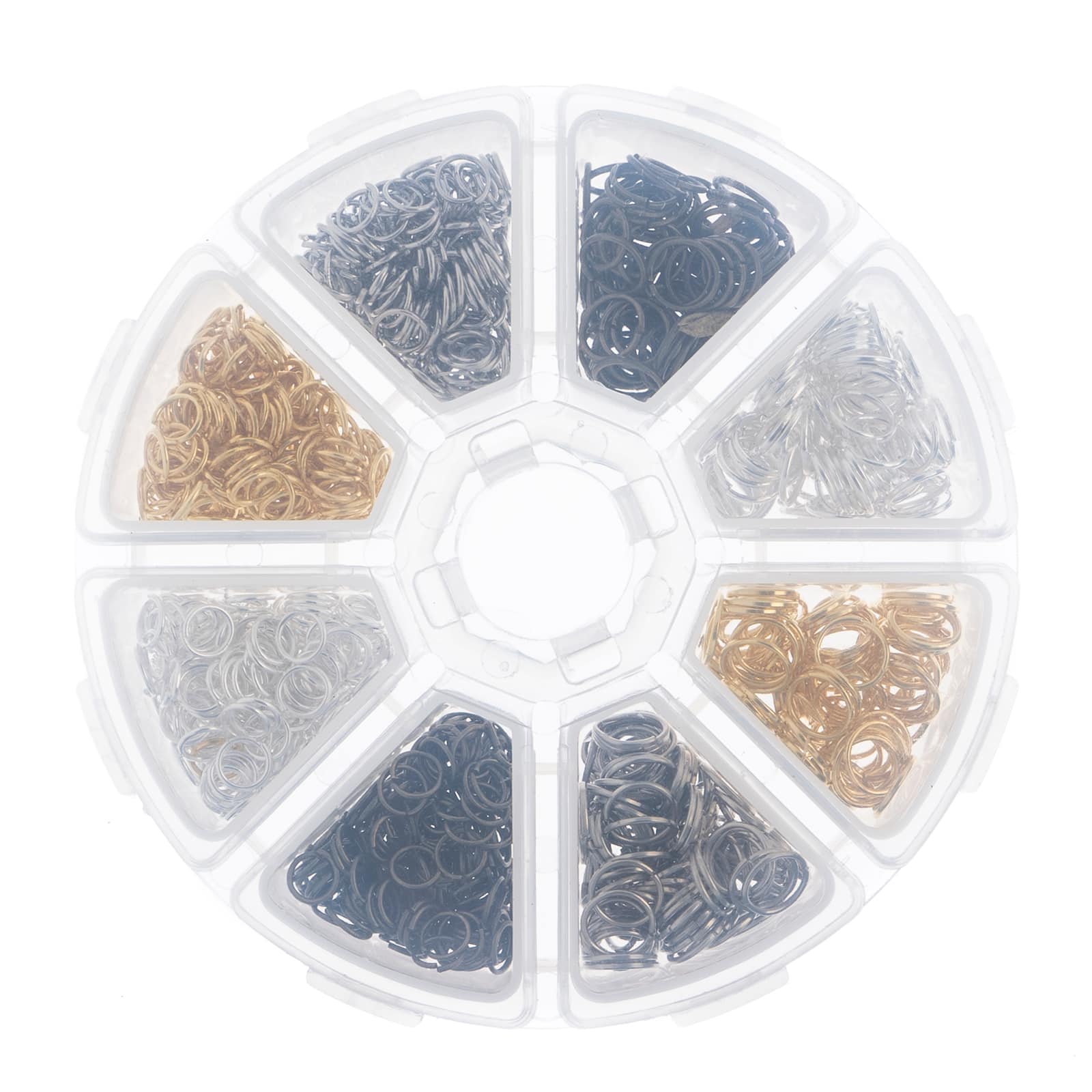 John Bead Jump Rings Assortment Round 8 Slot Jewelry Making Kit, 1200ct.
