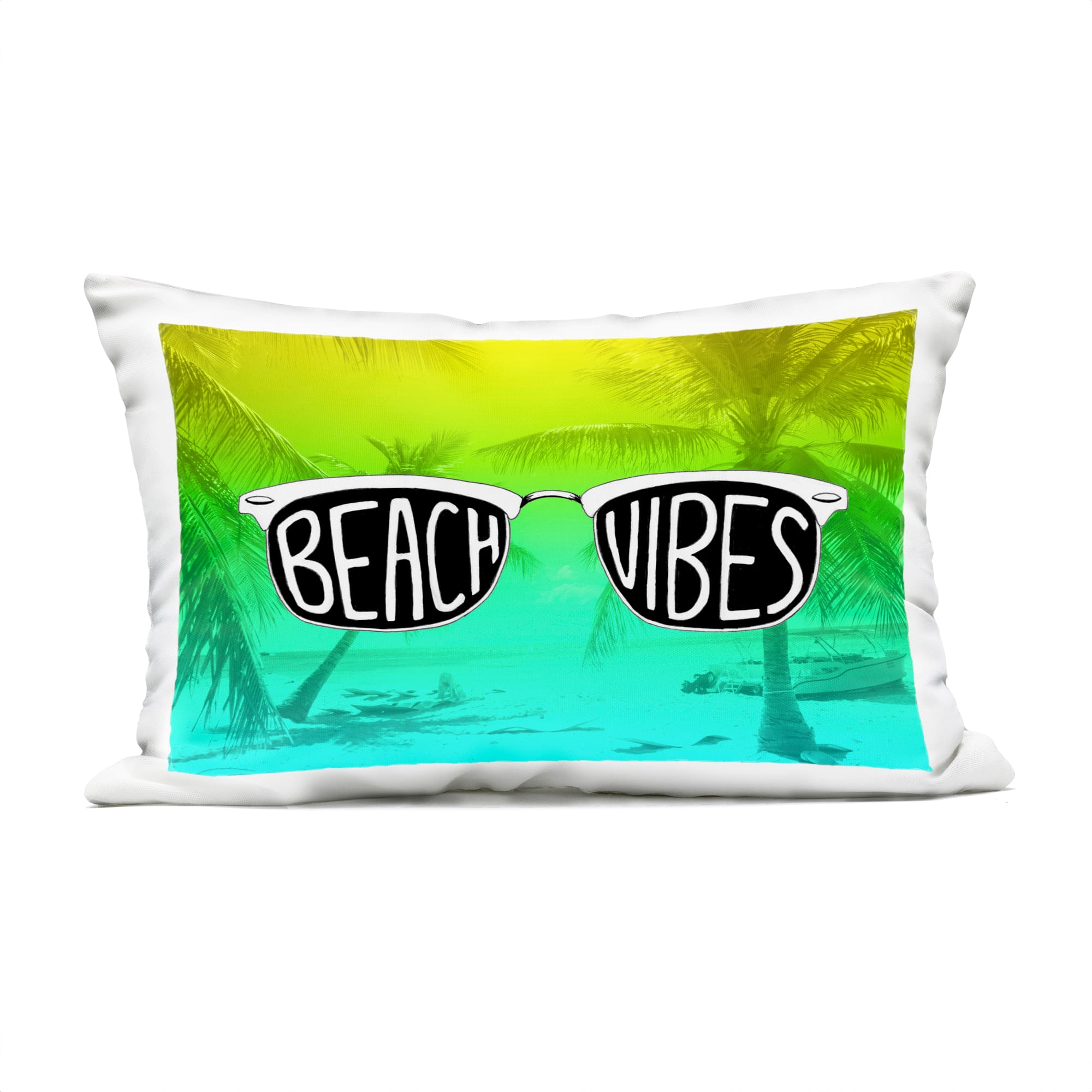 Stupell Industries 14" x 20" Beach Vibes Sunglasses Printed Outdoor Throw Pillow