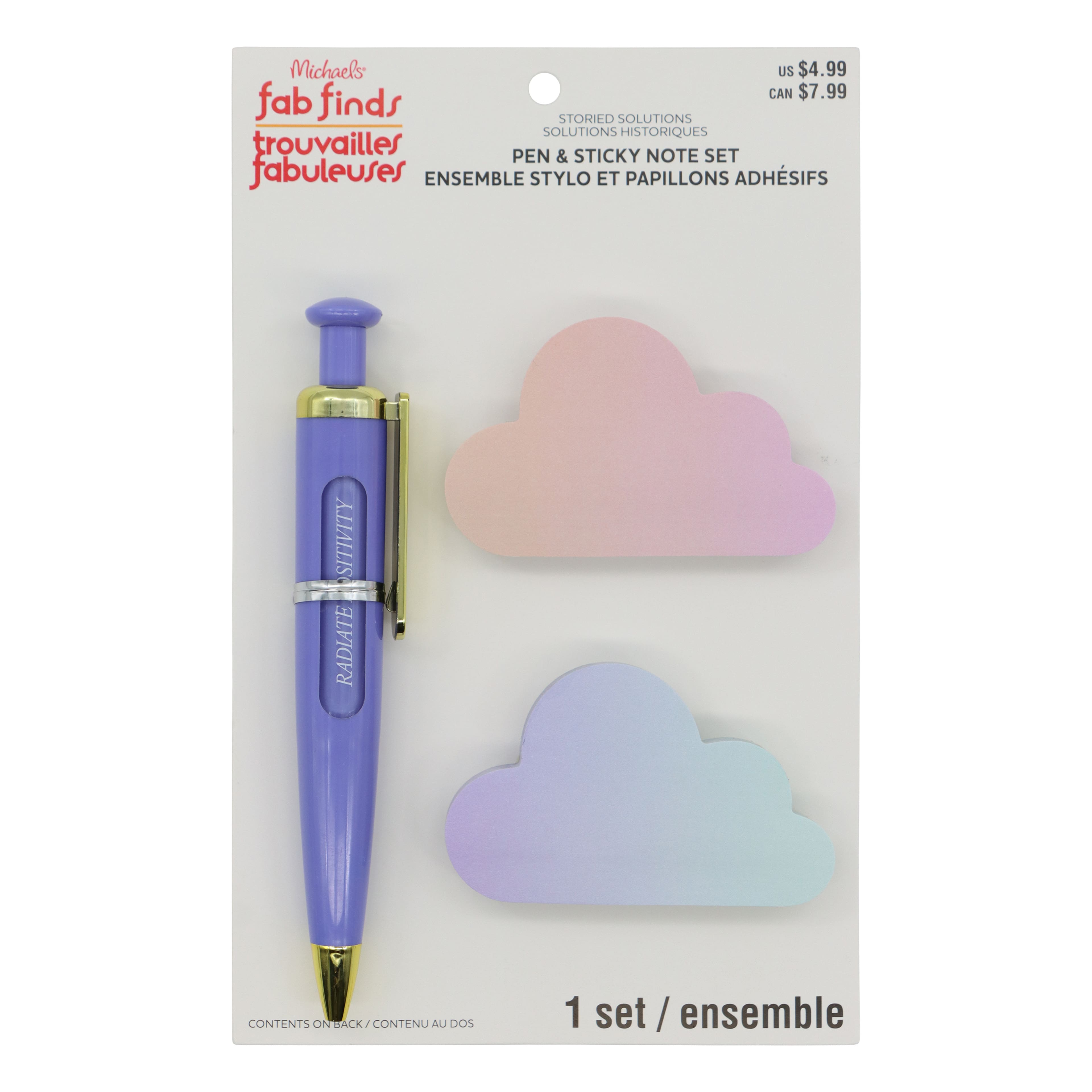 Assorted Pen & Sticky Note Set by Fab Find, 1pc.