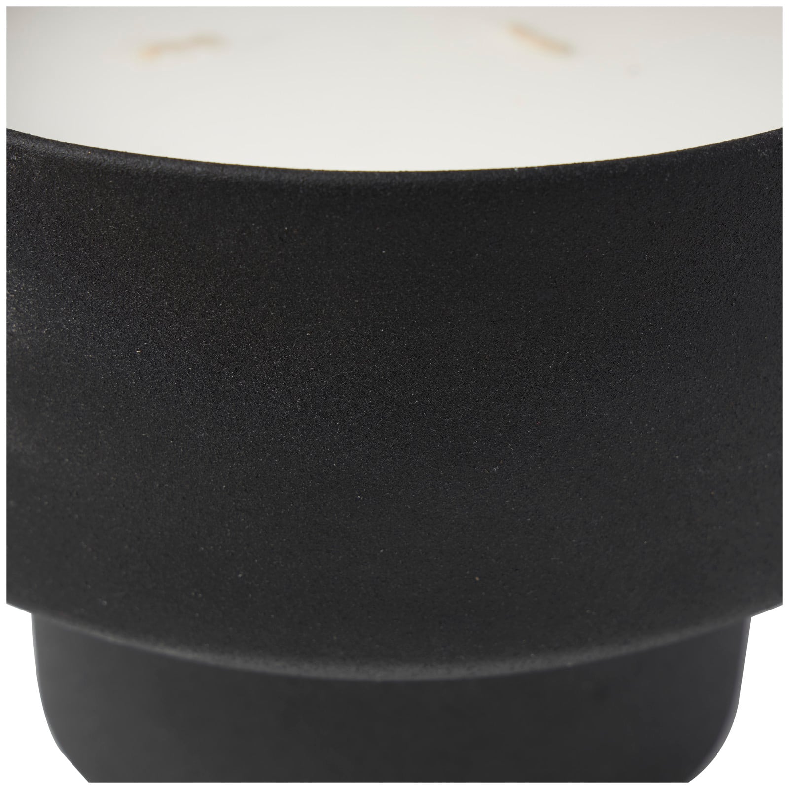 White Wax Campfire Scented Candle with Elevated Matte Black Container