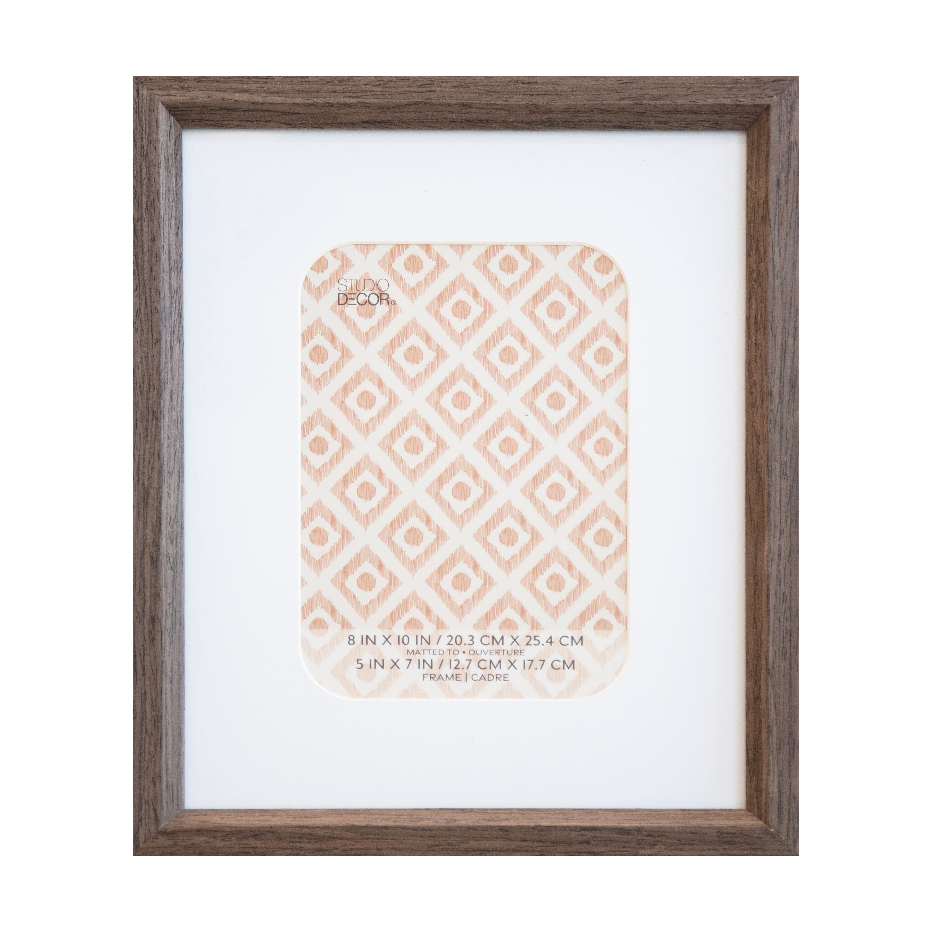 Neutral Basic Dark Brown Frame with Mat by Studio Décor®
