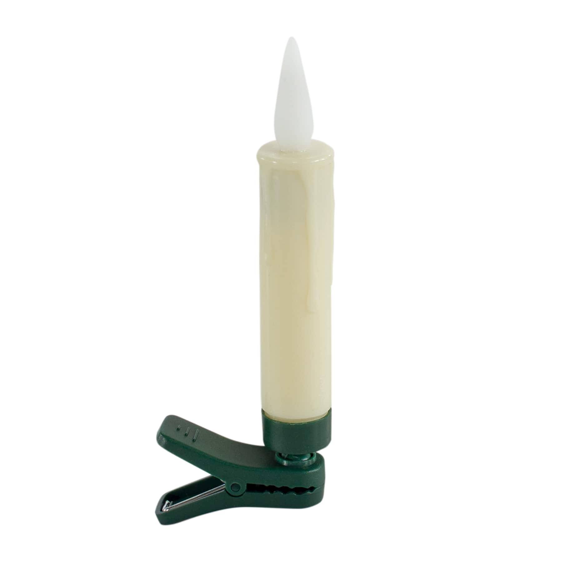 84587DS FIA Flame Candle Clip, Suction Cup & Holder with Remote 4 in. Plastic 1 AAA Battery Not Included 6 Hour Timer - Set of 10