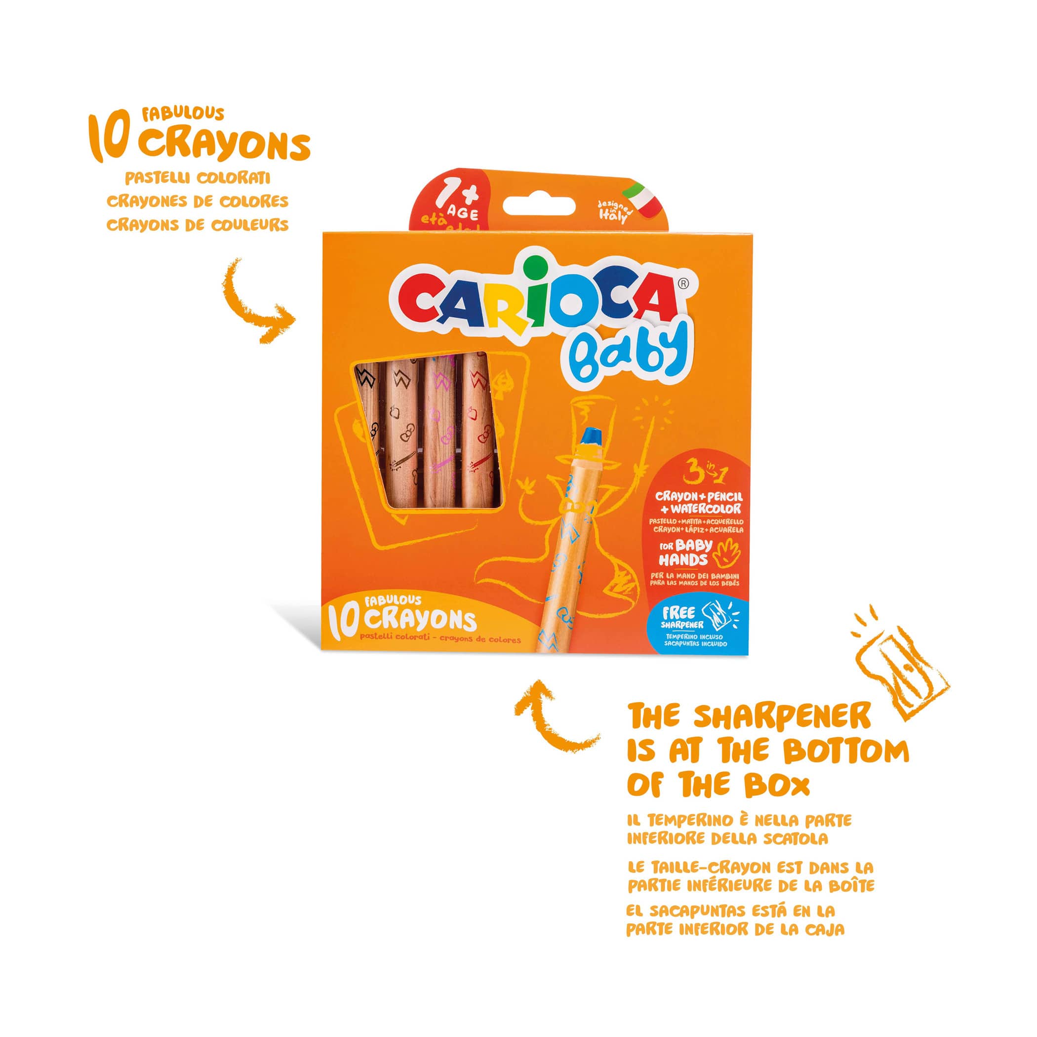 CARIOCA® Baby 3 in 1 Crayons Set