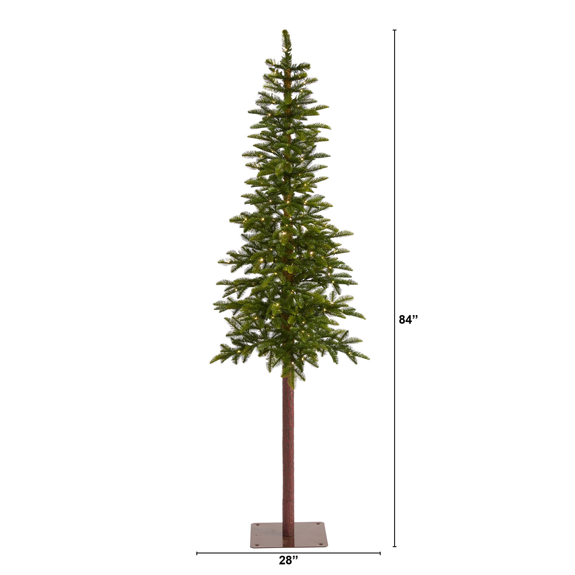 7ft. Pre-Lit Alaskan Alpine Artificial Christmas Tree, Clear LED Lights