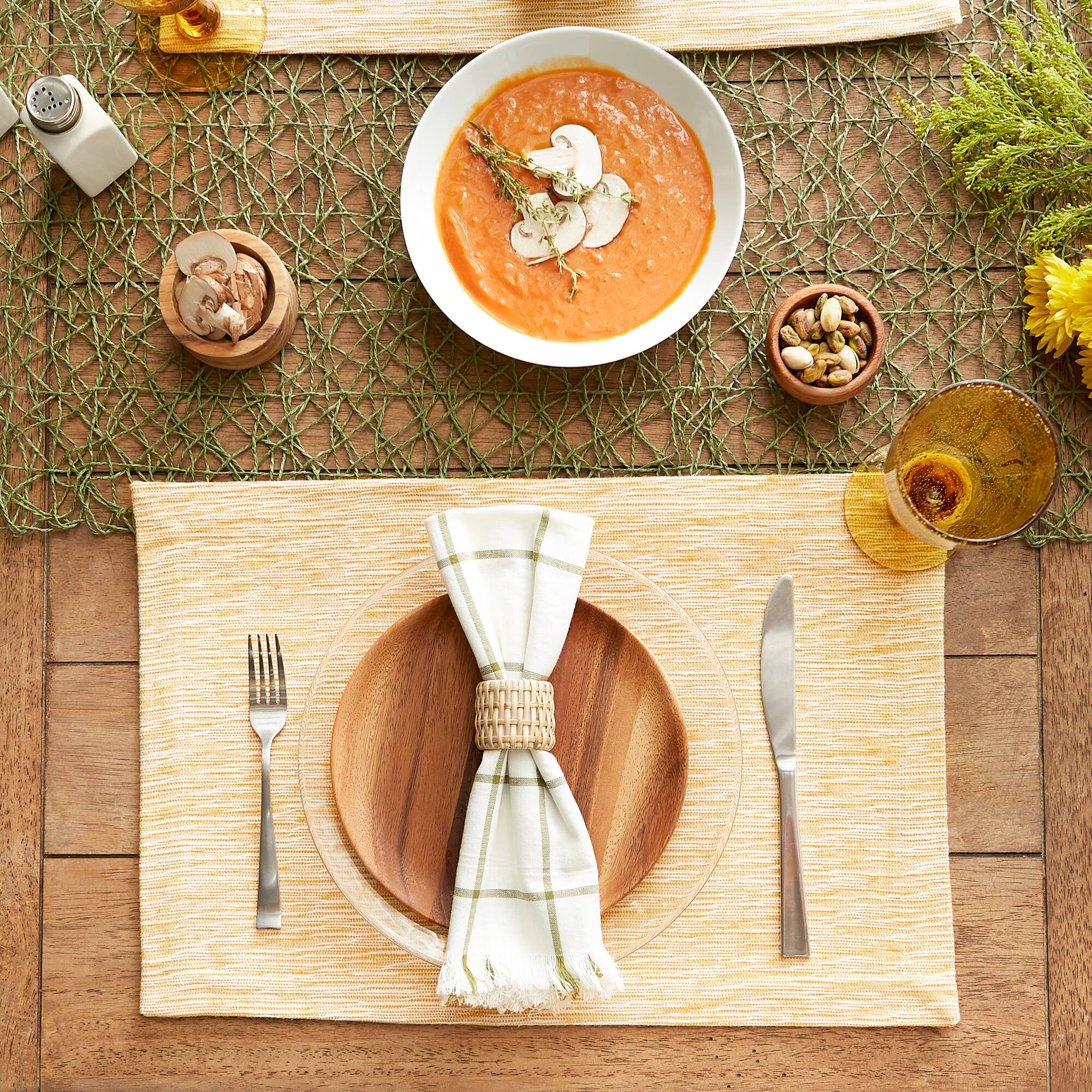 DII® Tonal Recycled Cotton Slubby Rib Placemats, 6ct.